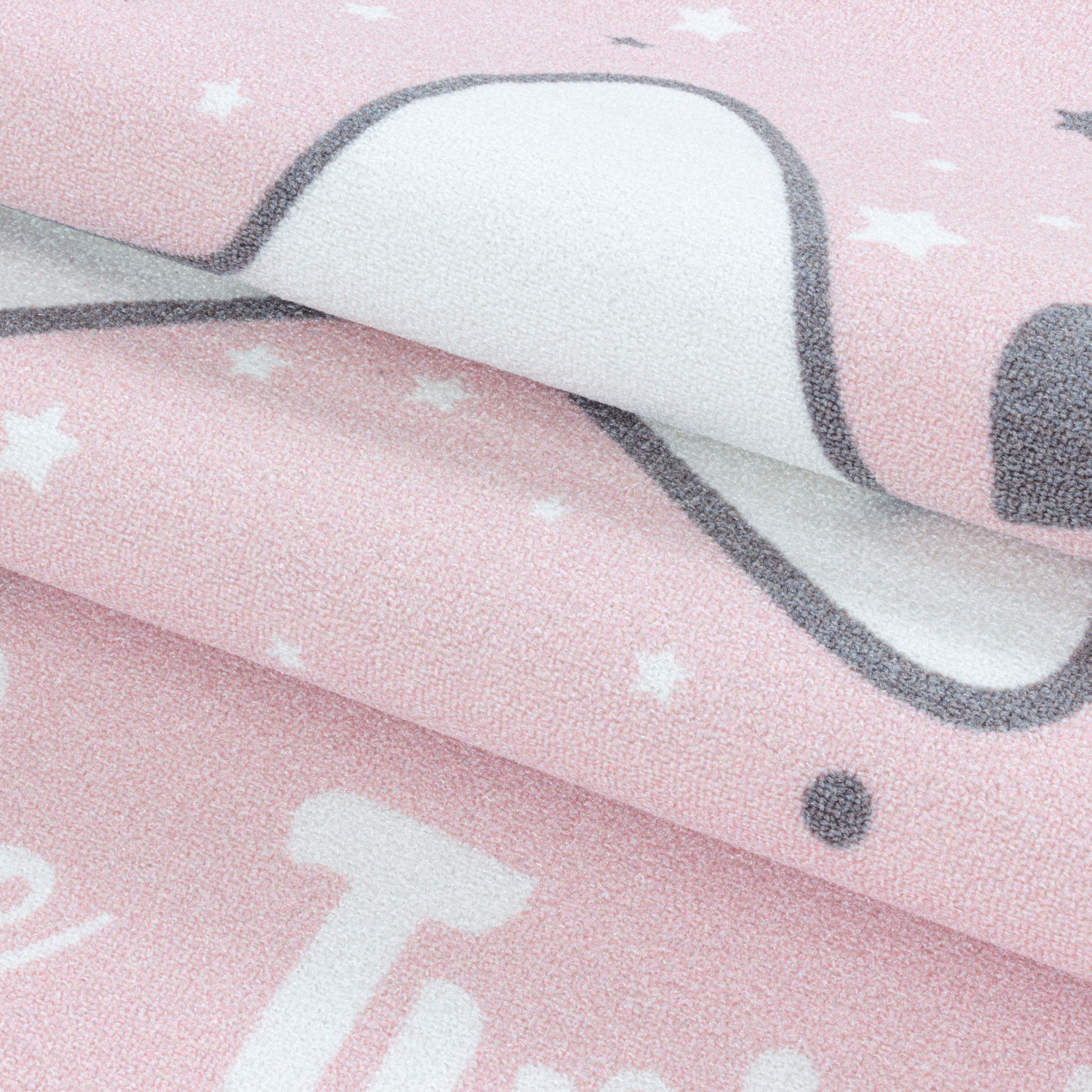 Roze Tapijt Laagpolig Vloerkleed Omid Playful wonder collection