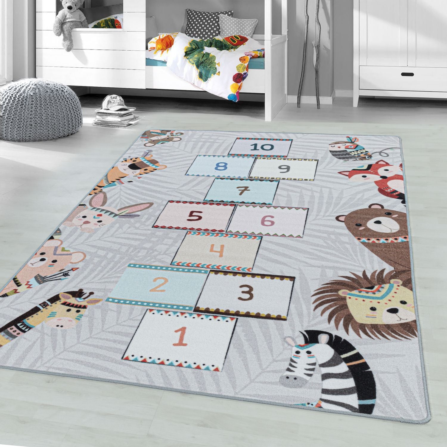 Grijs Tapijt Laagpolig Vloerkleed Omid Playful Wonder