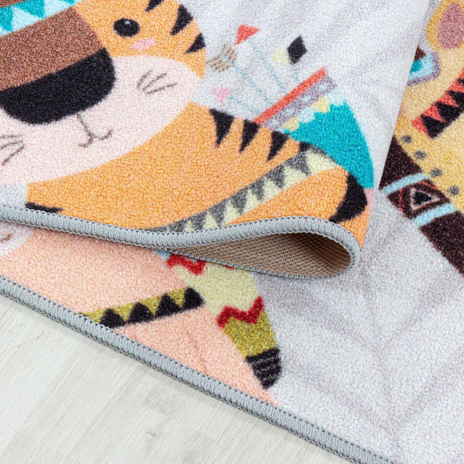 Grijs Tapijt Laagpolig Vloerkleed Omid Playful Wonder