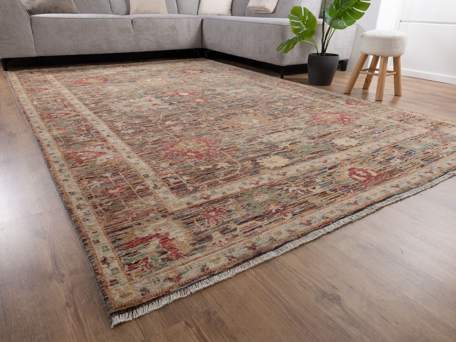 Afghaans Tapijt Laagpolig Handgeknoopt Wollen Vloerkleed - Omid Afghan Wool Luxury 297x194 - Omid Carpets