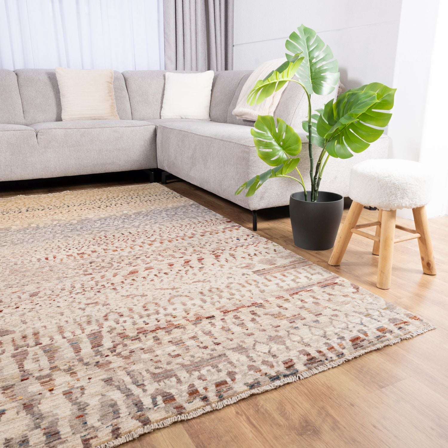 Afghaans Tapijt Laagpolig Handgeknoopt Wollen Vloerkleed - Omid Afghan Wool Luxury 175x239