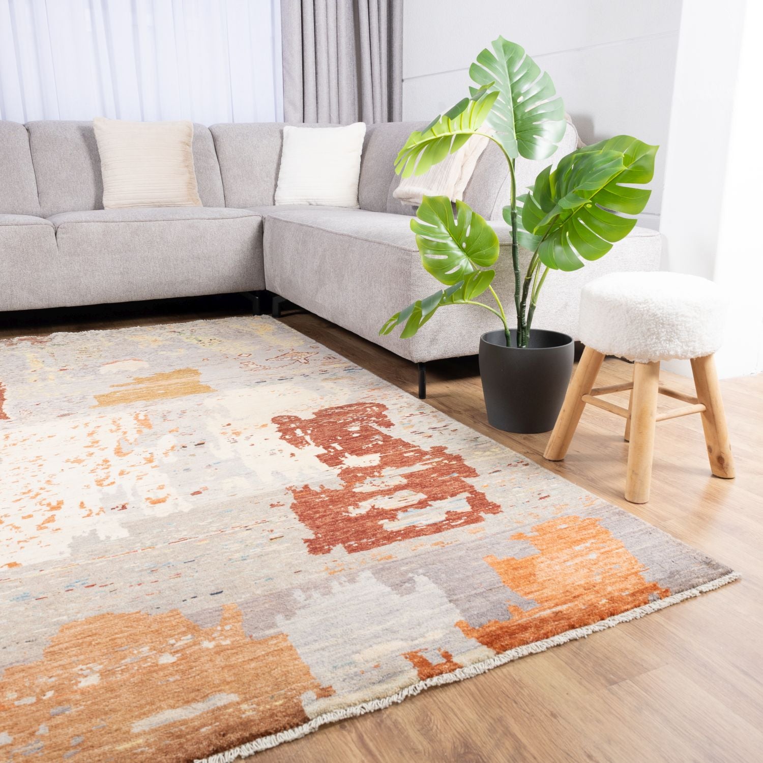 Afghaans Tapijt Laagpolig Handgeknoopt Wollen Vloerkleed - Omid Afghan Wool Luxury 172x240