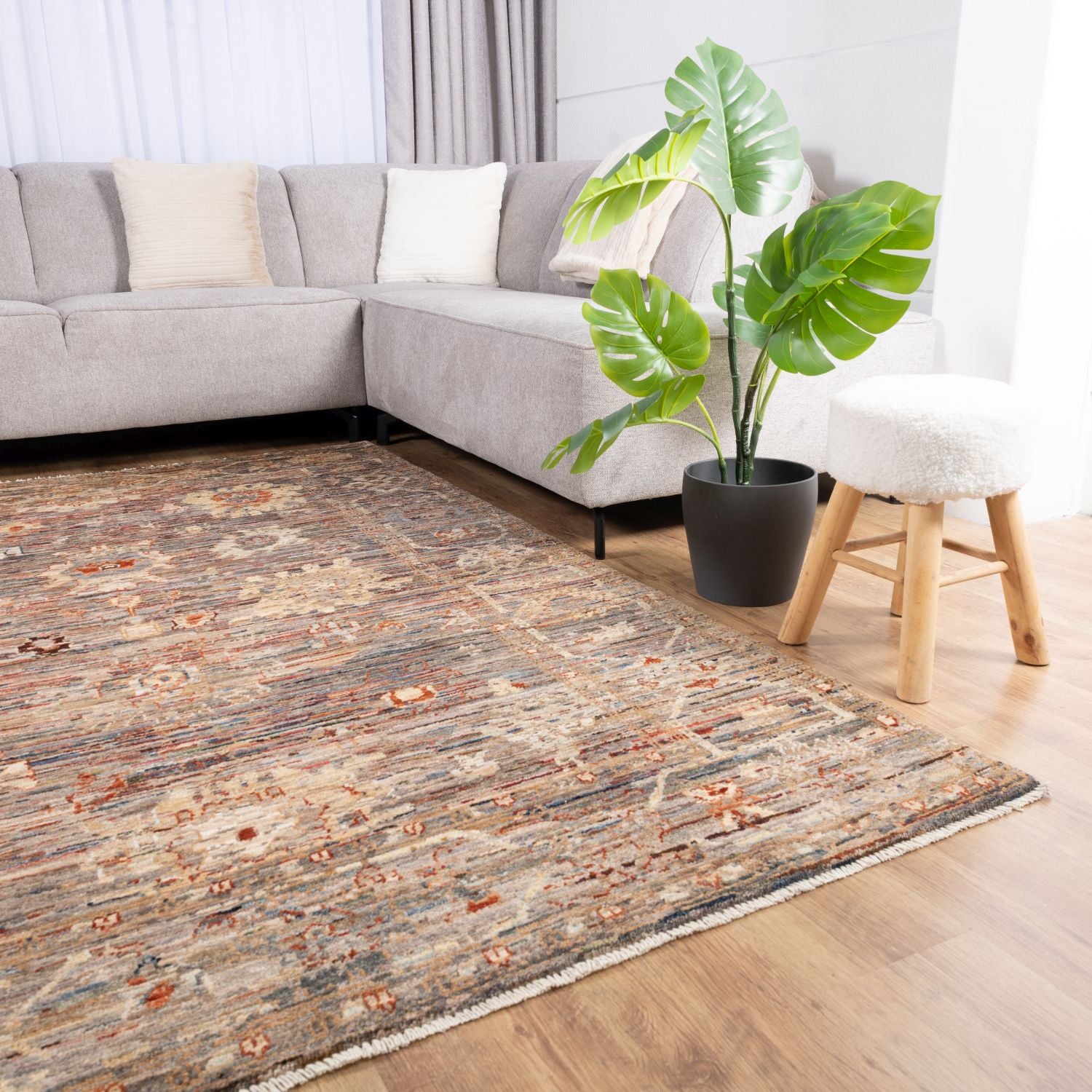 Afghaans Tapijt Laagpolig Handgeknoopt Wollen Vloerkleed - Omid Afghan Wool Luxury 169x233 - Omid Carpets