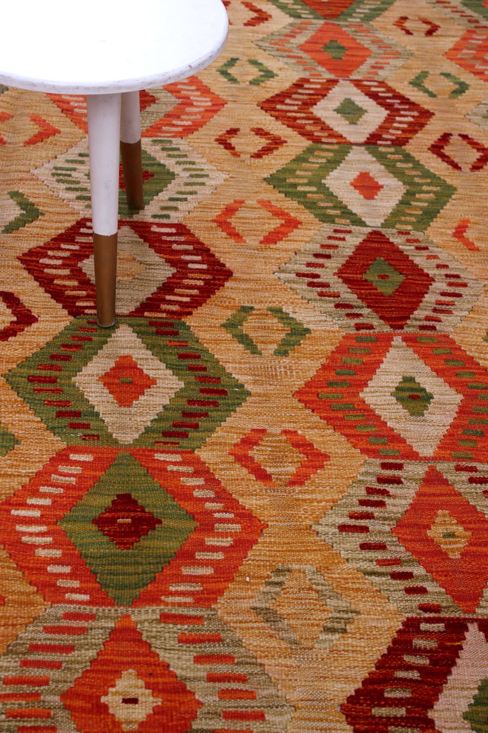 Kleurrijk Tapijt Laagpolig Handgeweven Wollen Vloerkleed - Omid Afghan Kelim 296x195