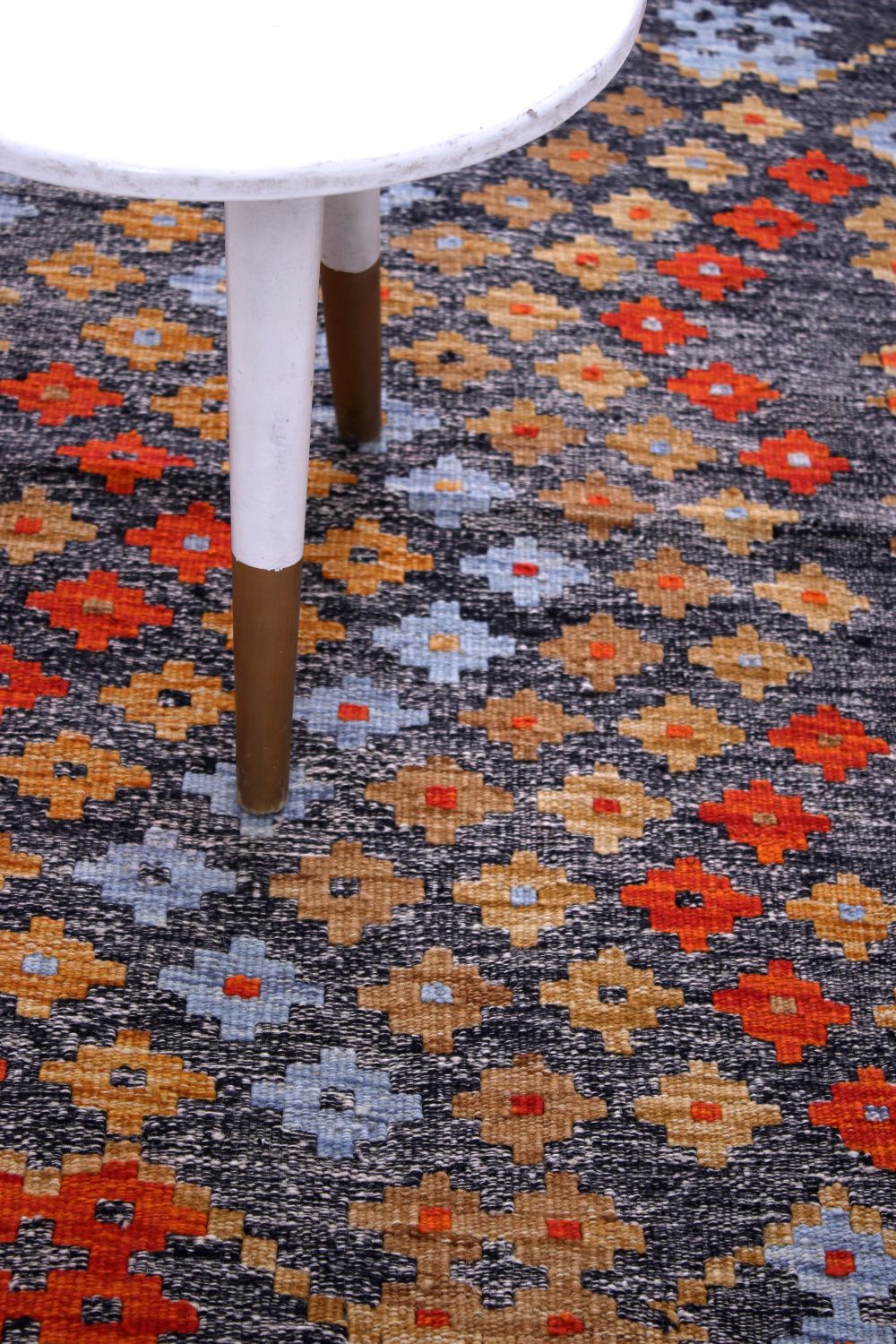 Kleurrijk Tapijt Laagpolig Handgeweven Wollen Vloerkleed - Omid Afghan Kelim 120x81