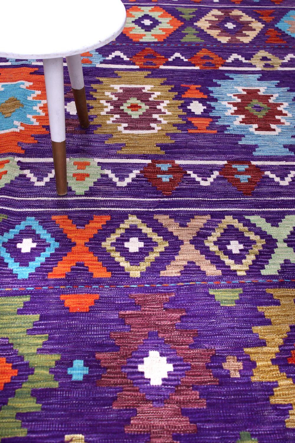 Kleurrijk Tapijt Laagpolig Handgeweven Wollen Vloerkleed - Omid Afghan Kelim 289x202