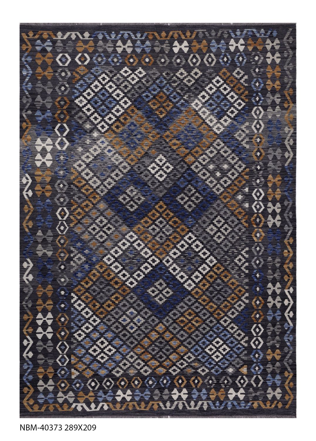 Kleurrijk Tapijt Laagpolig Handgeweven Wollen Vloerkleed - Omid Afghan Kelim 289x209
