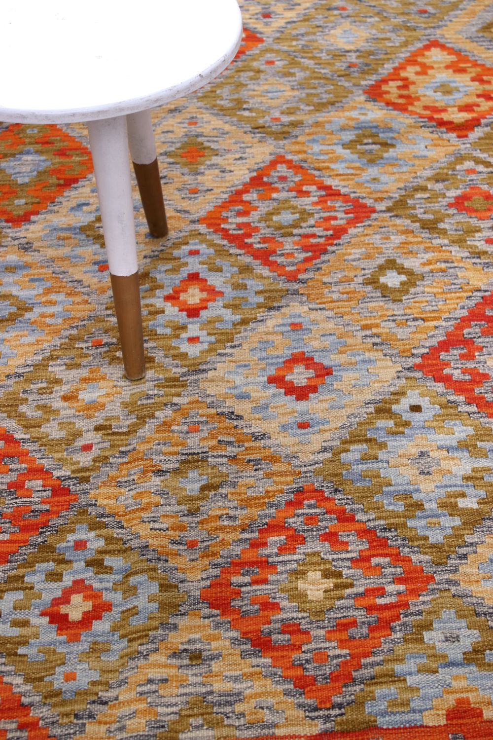 Kleurrijk Tapijt Laagpolig Handgeweven Wollen Vloerkleed - Omid Afghan Kelim 200x152