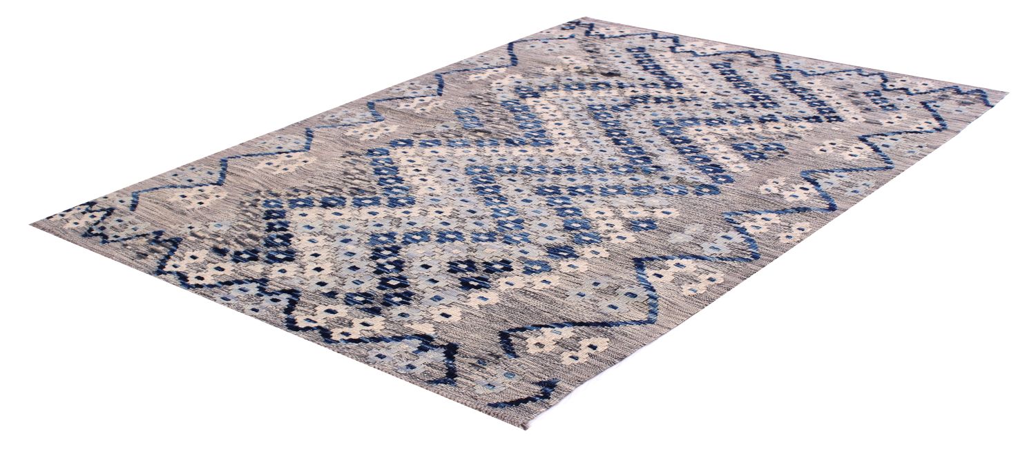 Kleurrijk Tapijt Laagpolig Handgeweven Wollen Vloerkleed - Omid Afghan Kelim 161x100