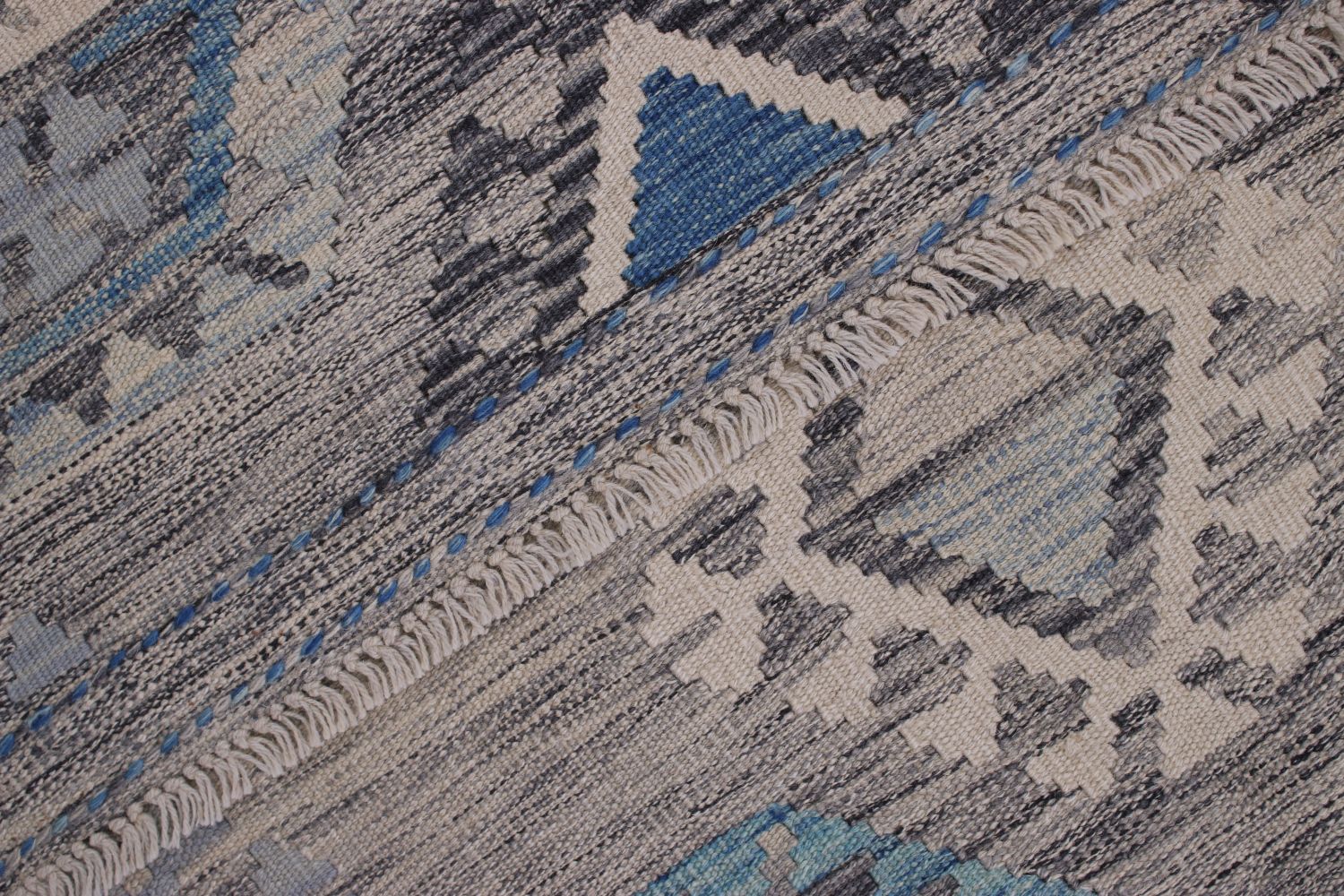 Kleurrijk Tapijt Laagpolig Handgeweven Wollen Vloerkleed - Omid Afghan Kelim 172x127