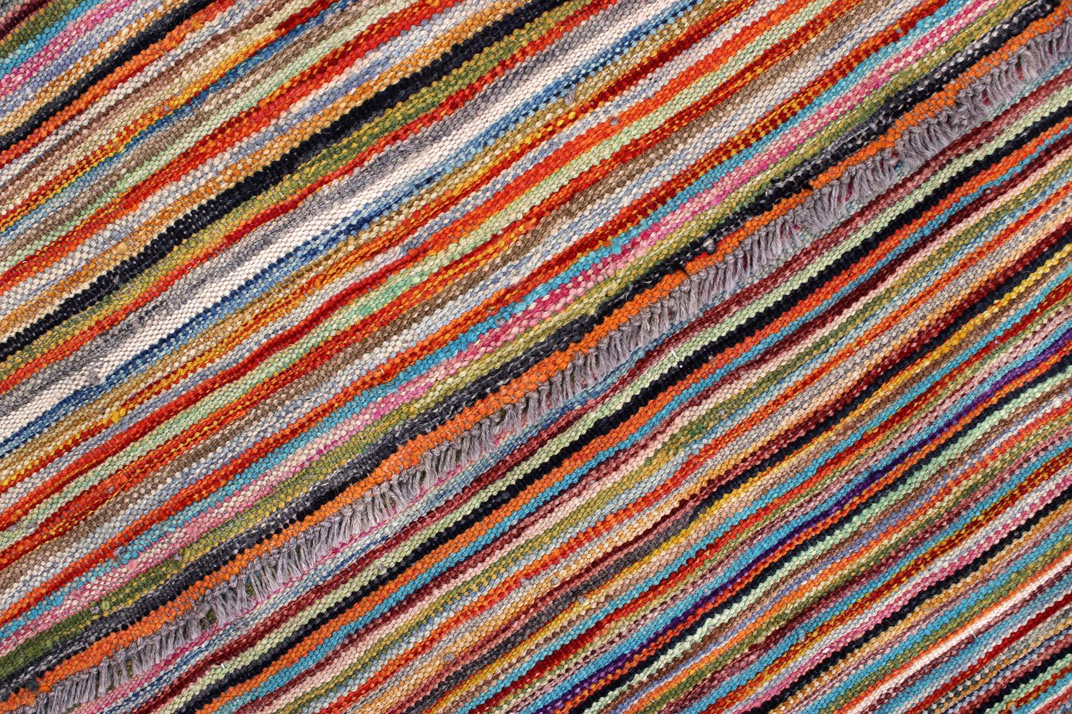 Kleurrijk Tapijt Laagpolig Handgeweven Wollen Vloerkleed - Omid Afghan Kelim 120x78