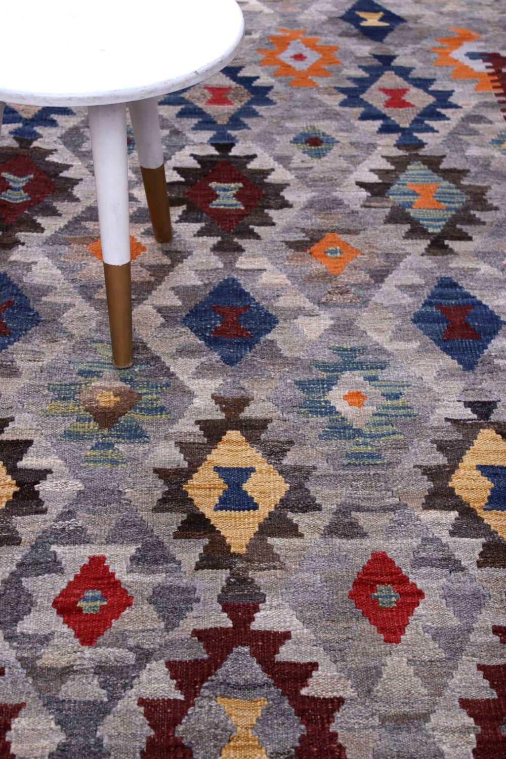 Kleurrijk Tapijt Laagpolig Handgeweven Wollen Vloerkleed - Omid Afghan Kelim 300x210