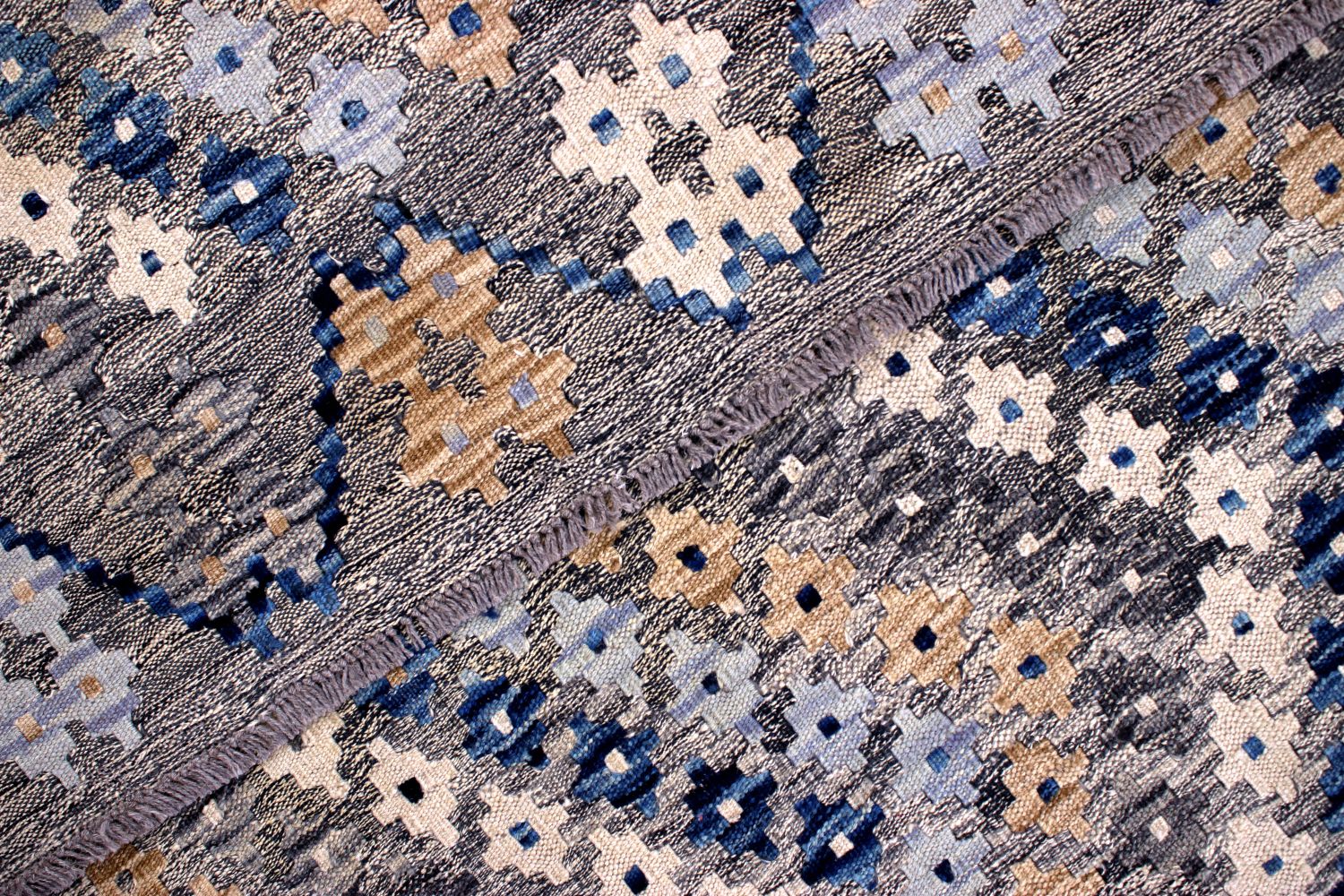 Kleurrijk Tapijt Laagpolig Handgeweven Wollen Vloerkleed - Omid Afghan Kelim 292x204
