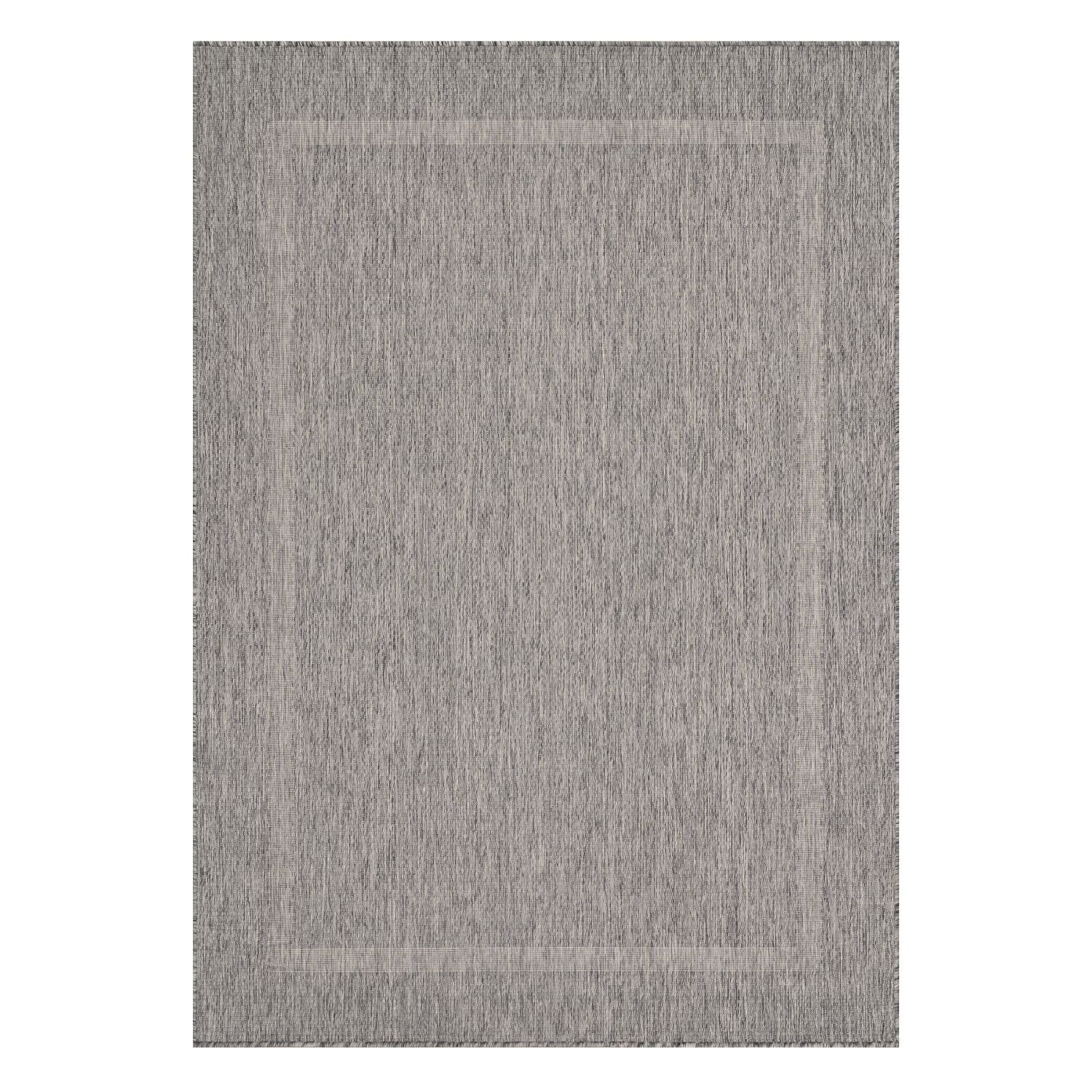 Grijs Tapijt Laagpolig Vloerkleed Omid  Indoor-Outdoor Harmony