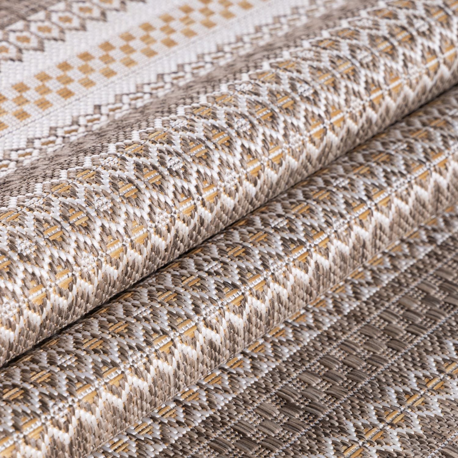 Beige Tapijt Laagpolig Vloerkleed Omid  Vivid Threads