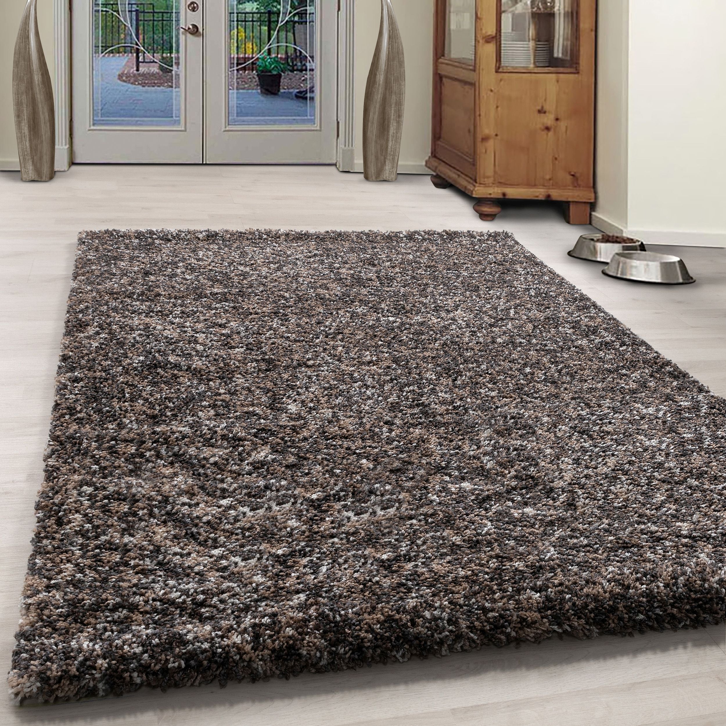 Taupe Laagpolig Vloerkleed Omid Misty Elegance Collection.