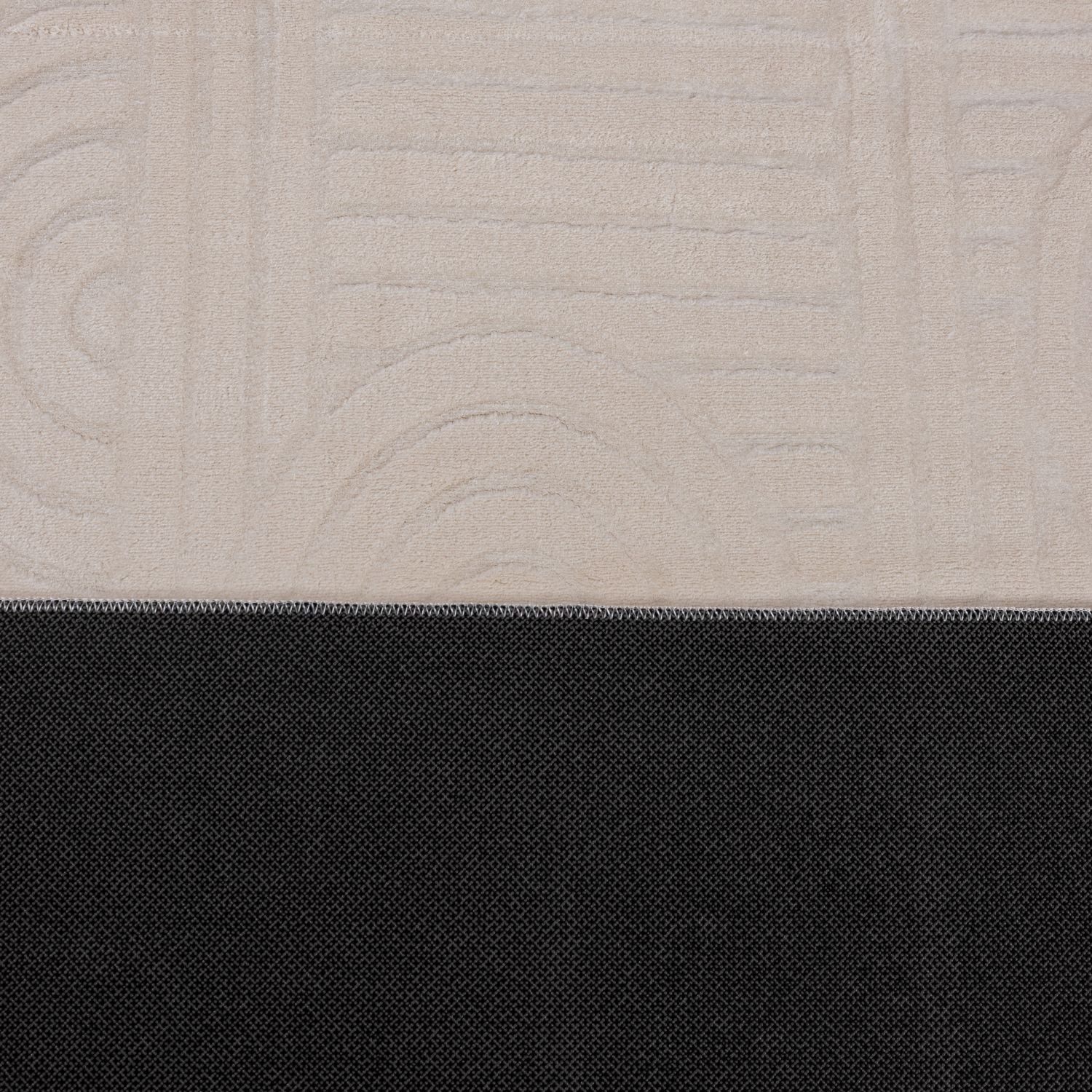 Crème Tapijt Wasbaar Laagpolig Vloerkleed met Anti Slip Omid Japandi Stijl Wasbaar op 30° - Omid Carpets