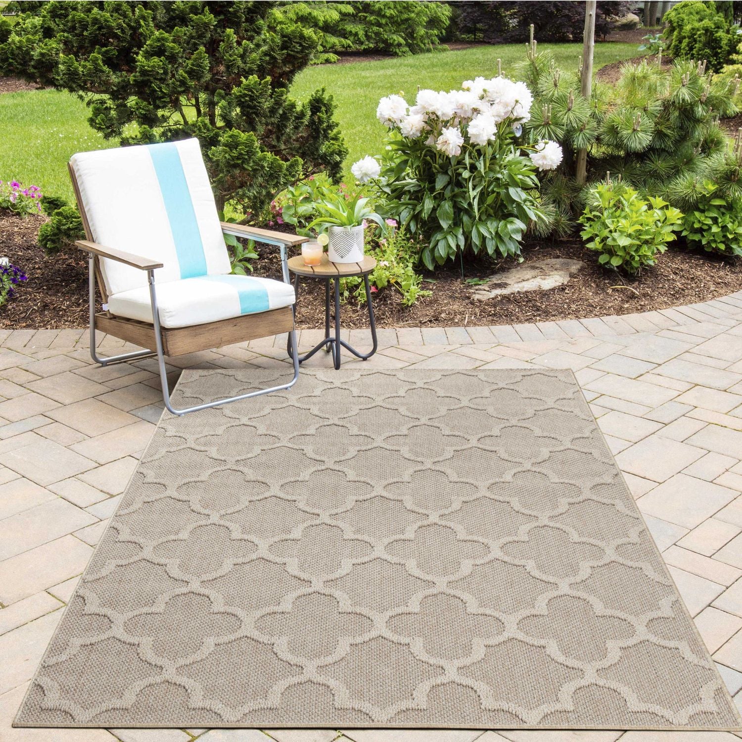 Beige Tapijt Laagpolig Vloerkleed Omid Chic Impressions Rugs