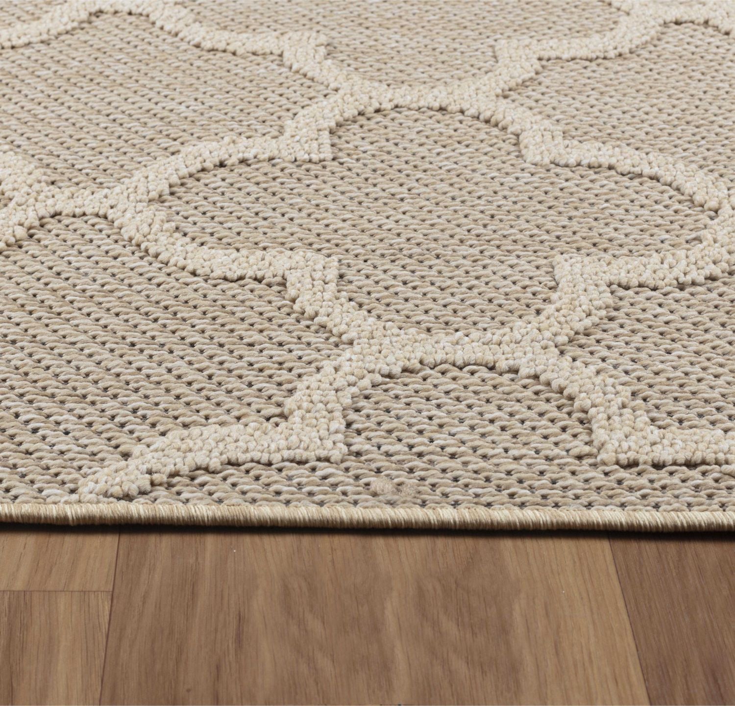 Beige Tapijt Laagpolig Vloerkleed Omid Chic Impressions Rugs