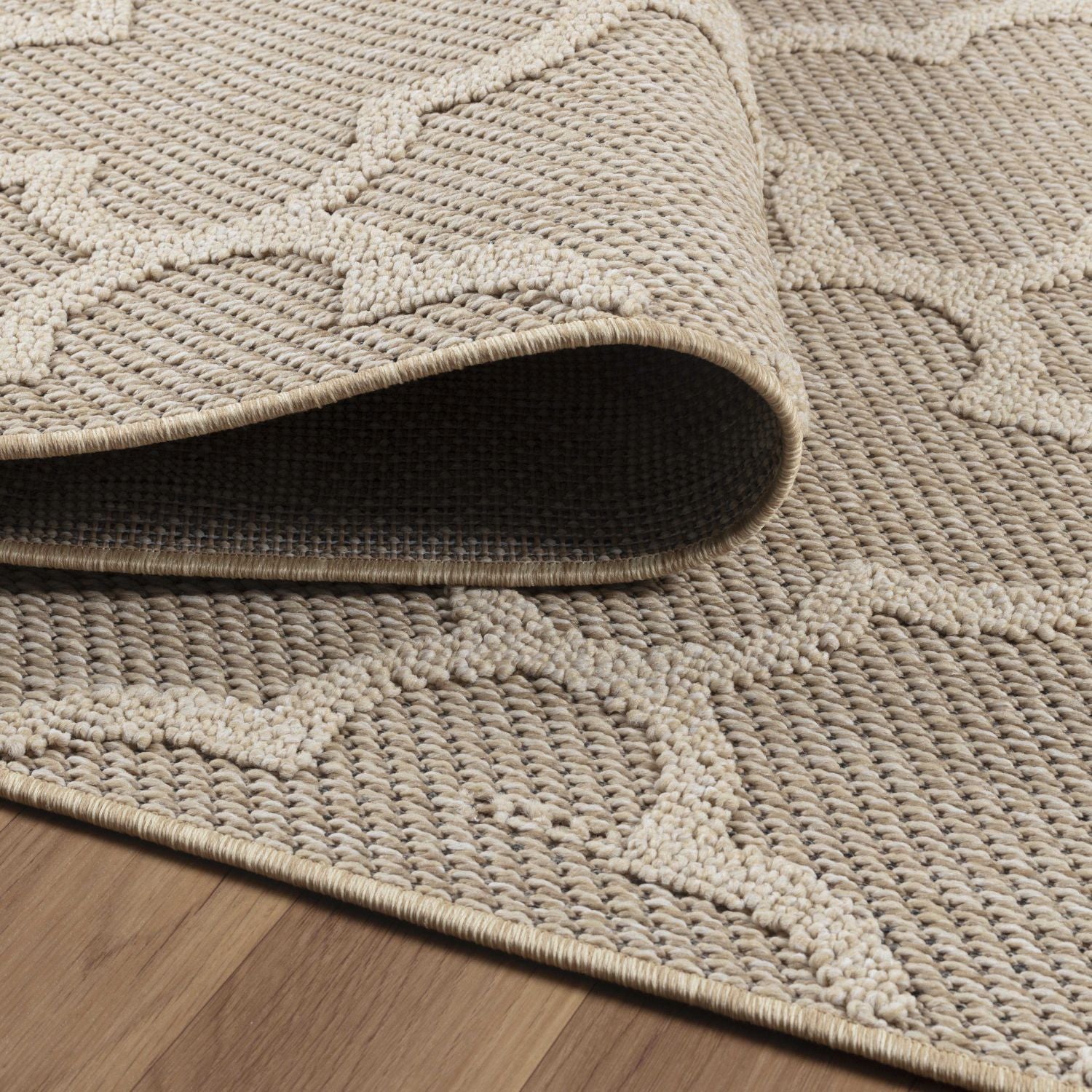 Beige Tapijt Laagpolig Vloerkleed Omid Chic Impressions Rugs