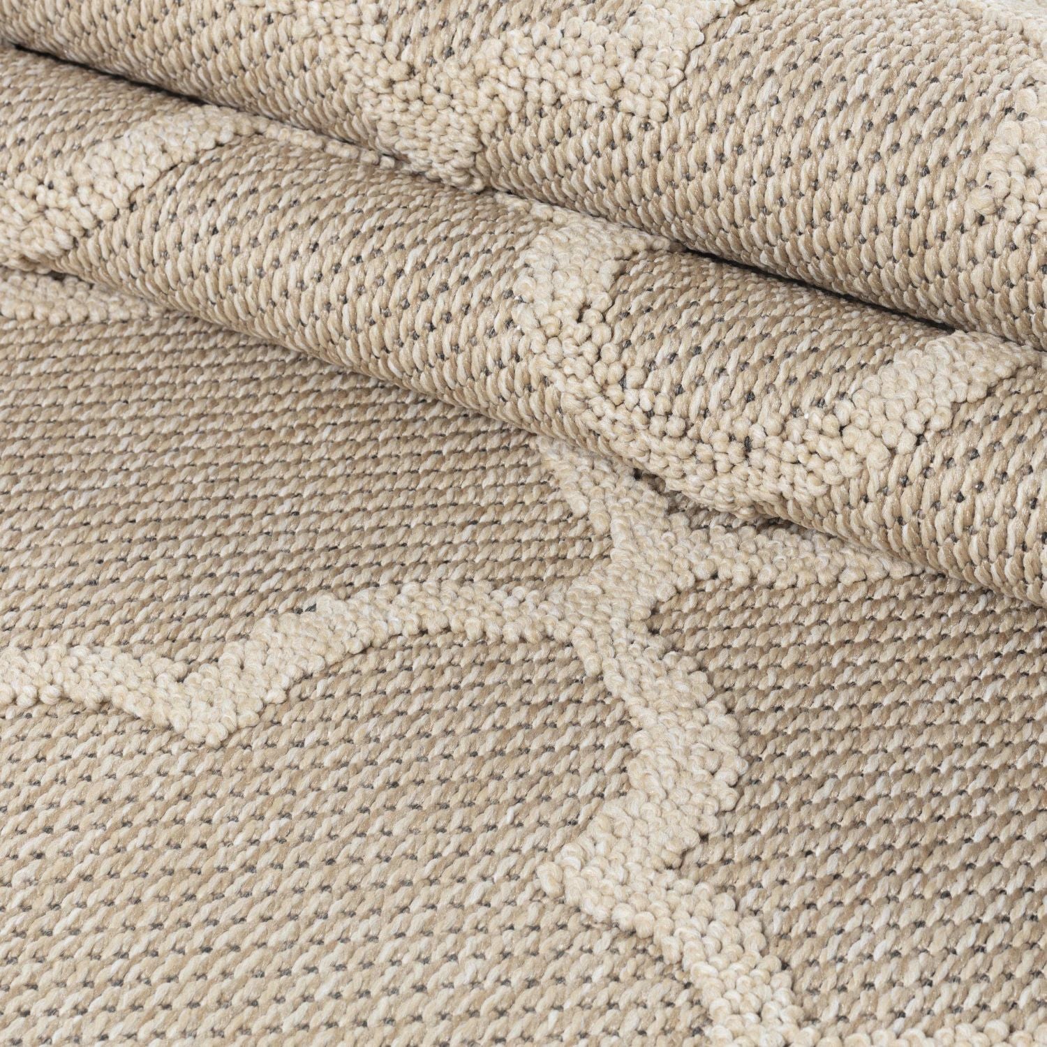 Beige Tapijt Laagpolig Vloerkleed Omid Chic Impressions Rugs