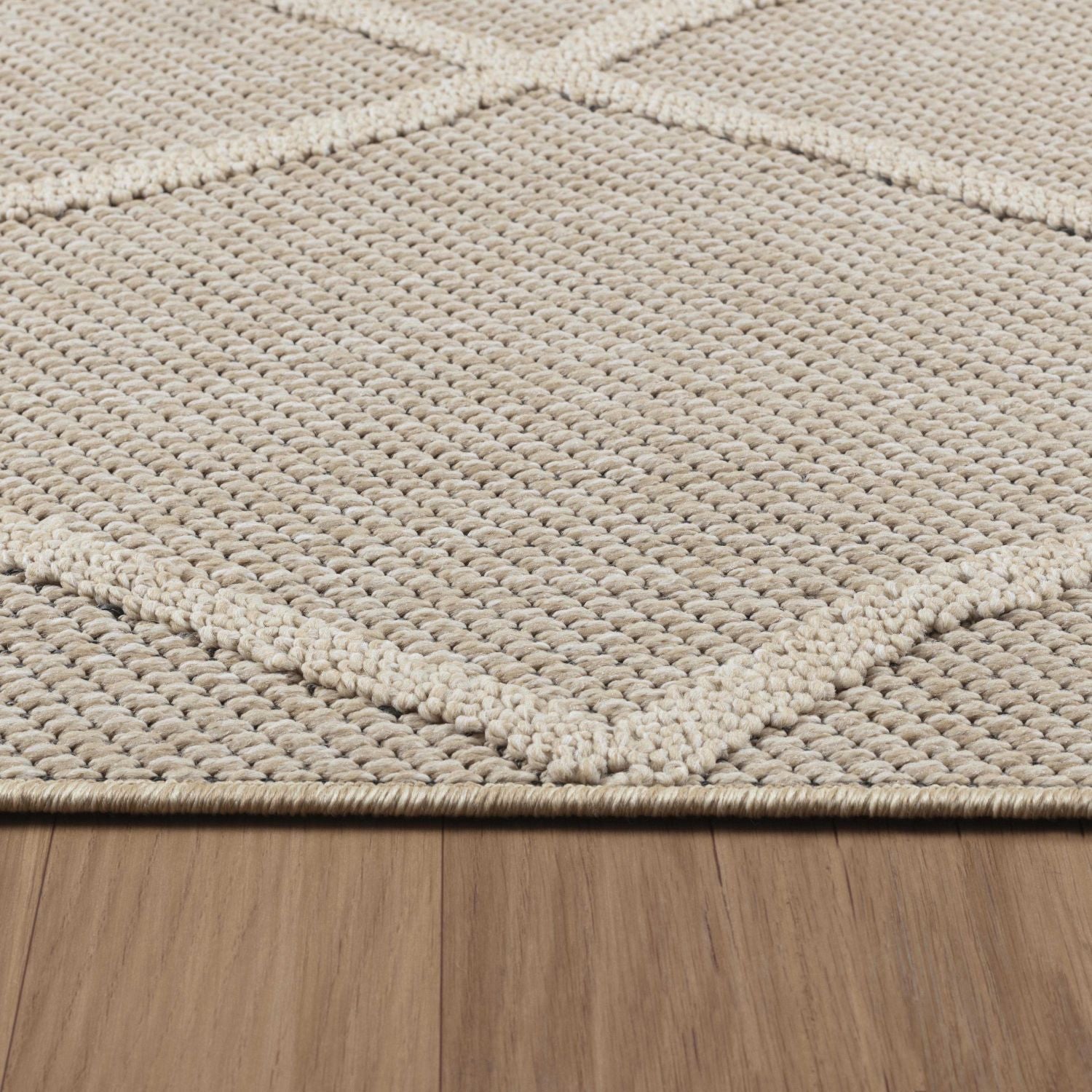 Beige Tapijt Laagpolig Vloerkleed Omid Chic Impressions Rugs