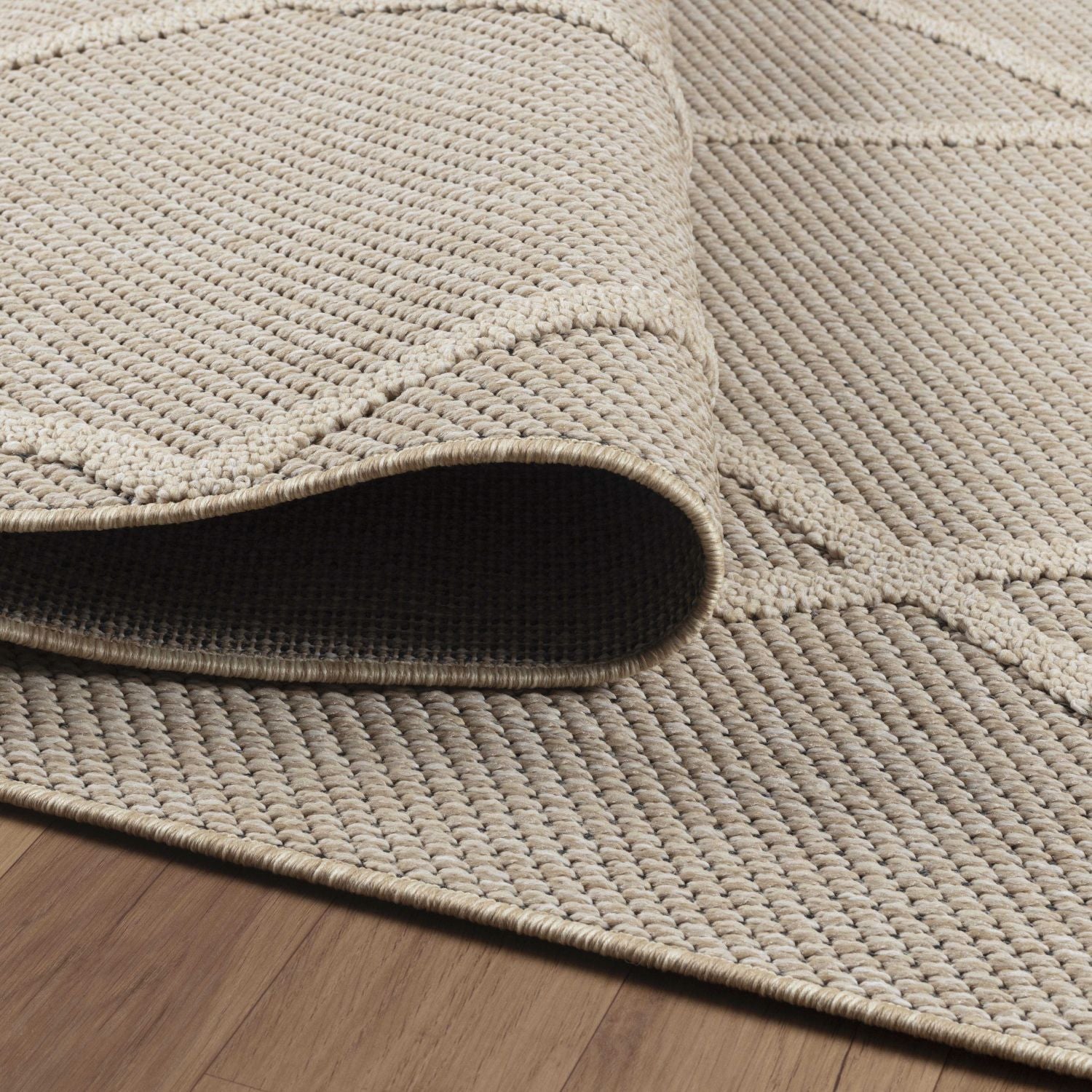 Beige Tapijt Laagpolig Vloerkleed Omid Chic Impressions Rugs