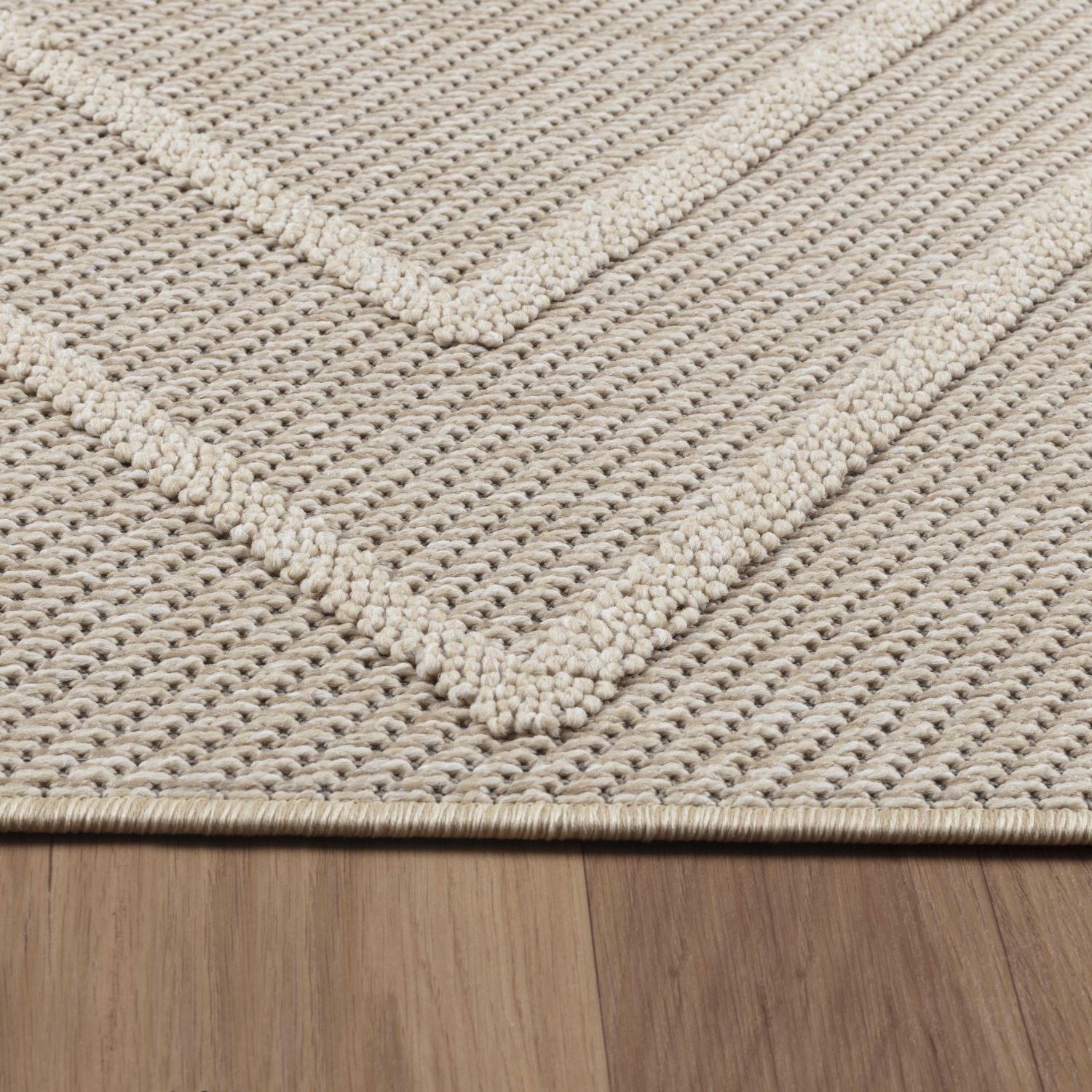 Beige Tapijt Laagpolig Vloerkleed Omid Chic Impressions Rugs