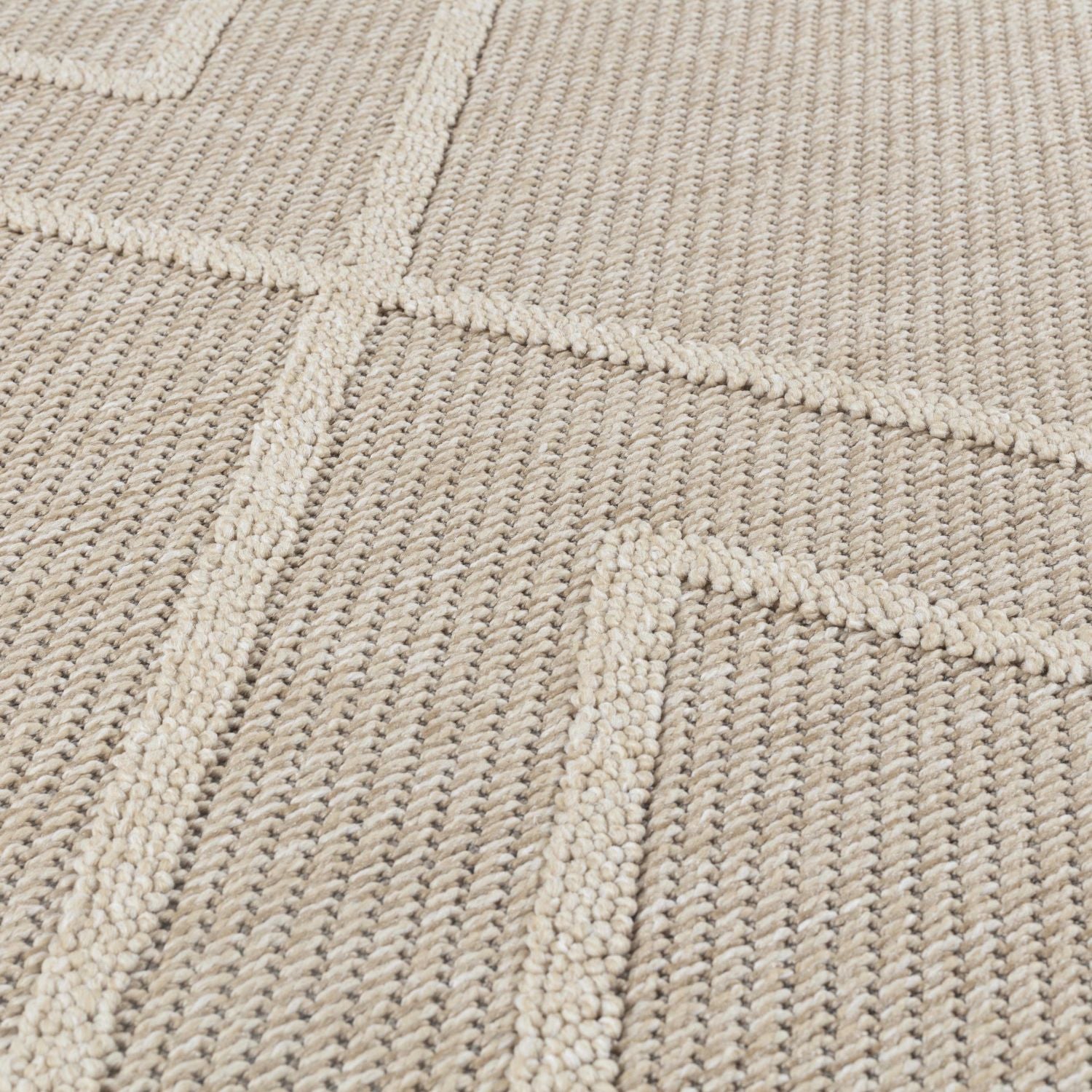 Beige Tapijt Laagpolig Vloerkleed Omid Chic Impressions Rugs