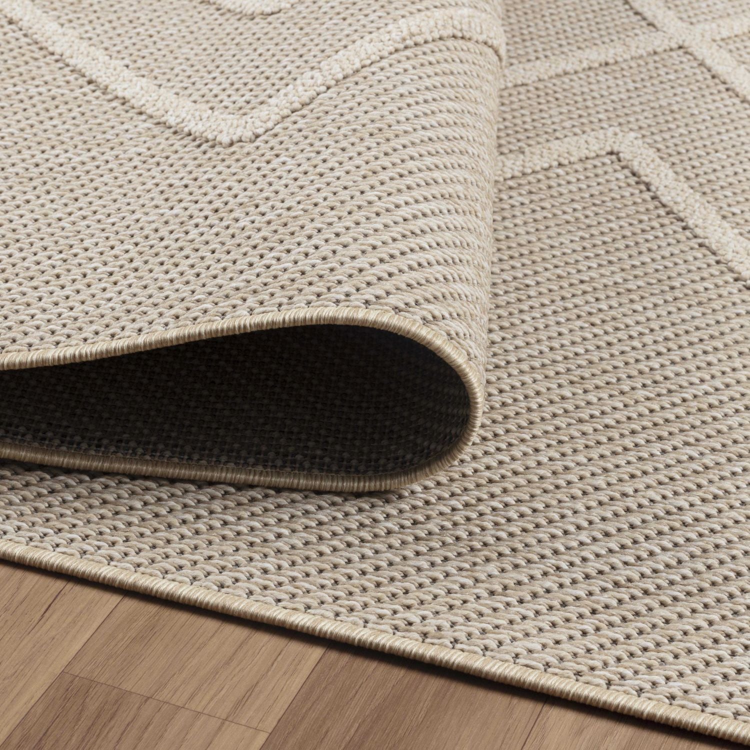 Beige Tapijt Laagpolig Vloerkleed Omid Chic Impressions Rugs