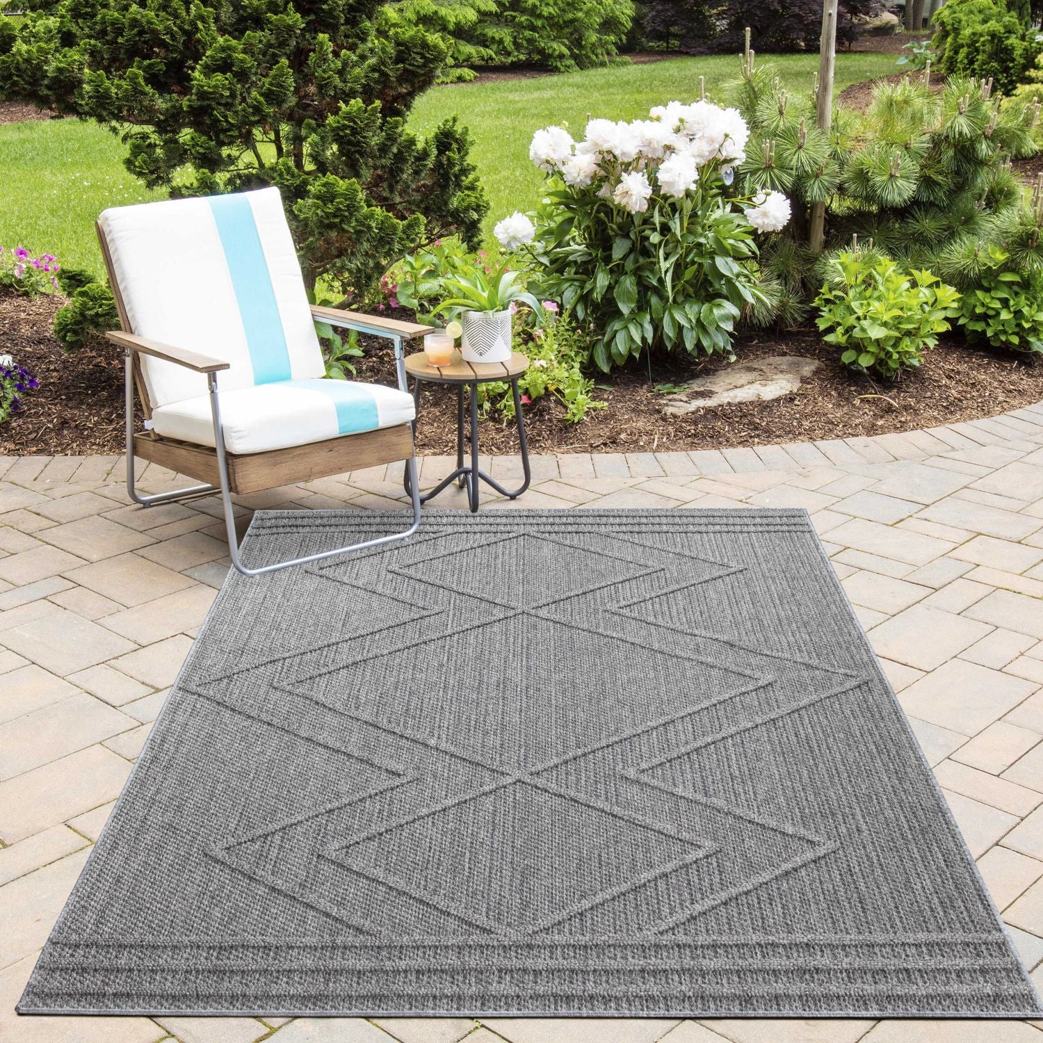 Grijs Tapijt Laagpolig Vloerkleed Omid Chic Impressions Rugs