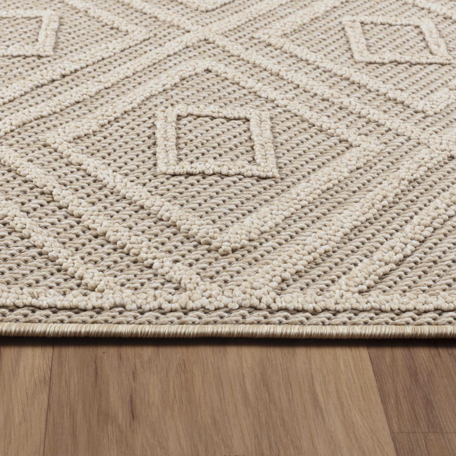 Beige Tapijt Laagpolig Vloerkleed Omid Chic Impressions Rugs