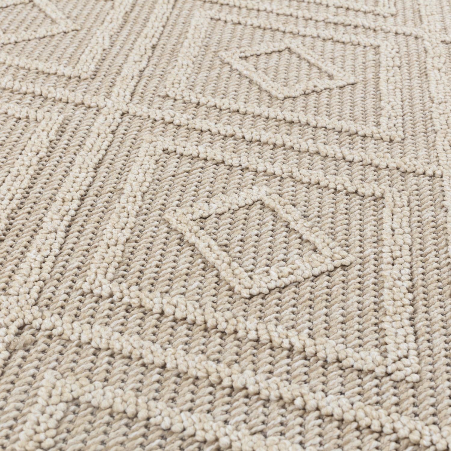 Beige Tapijt Laagpolig Vloerkleed Omid Chic Impressions Rugs