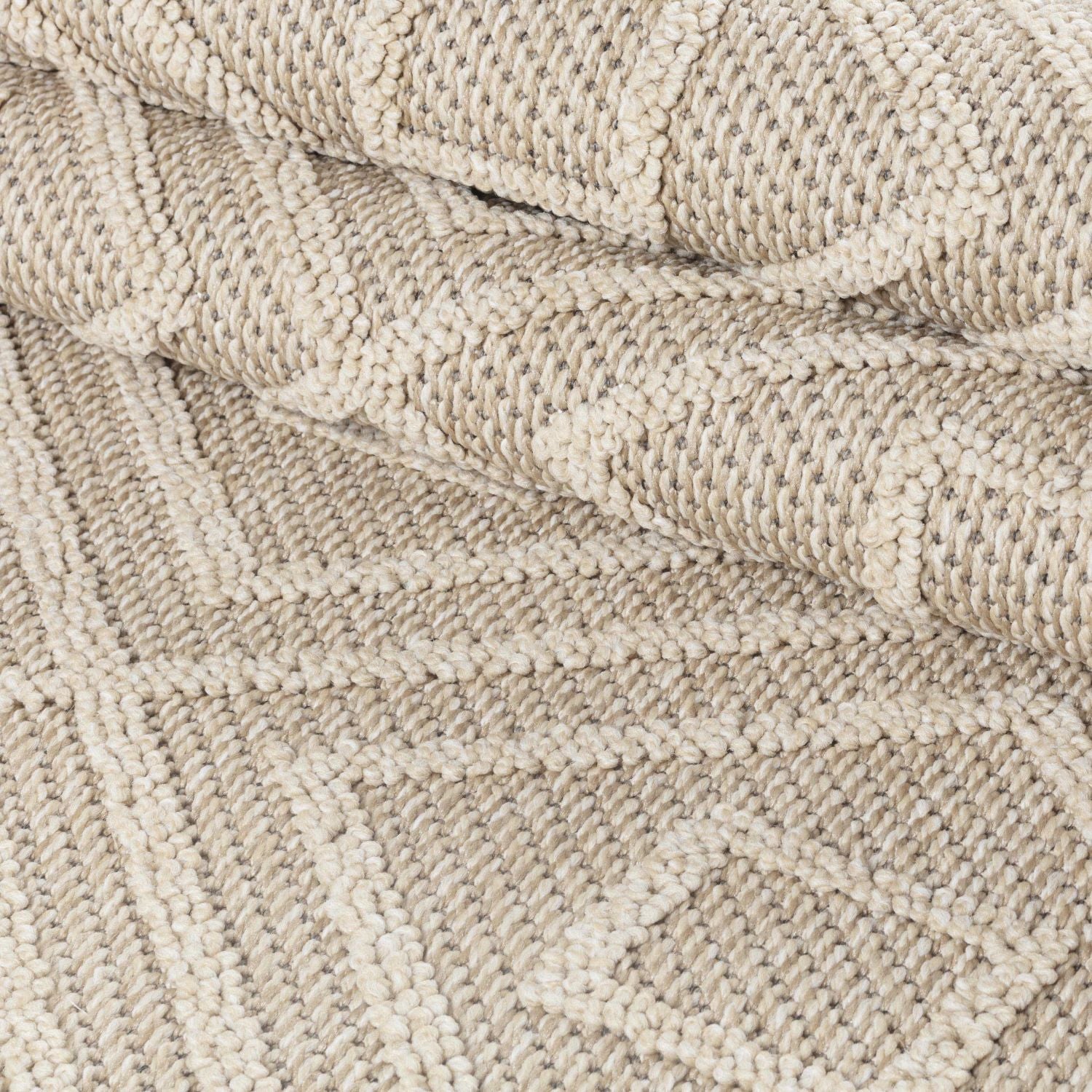 Beige Tapijt Laagpolig Vloerkleed Omid Chic Impressions Rugs