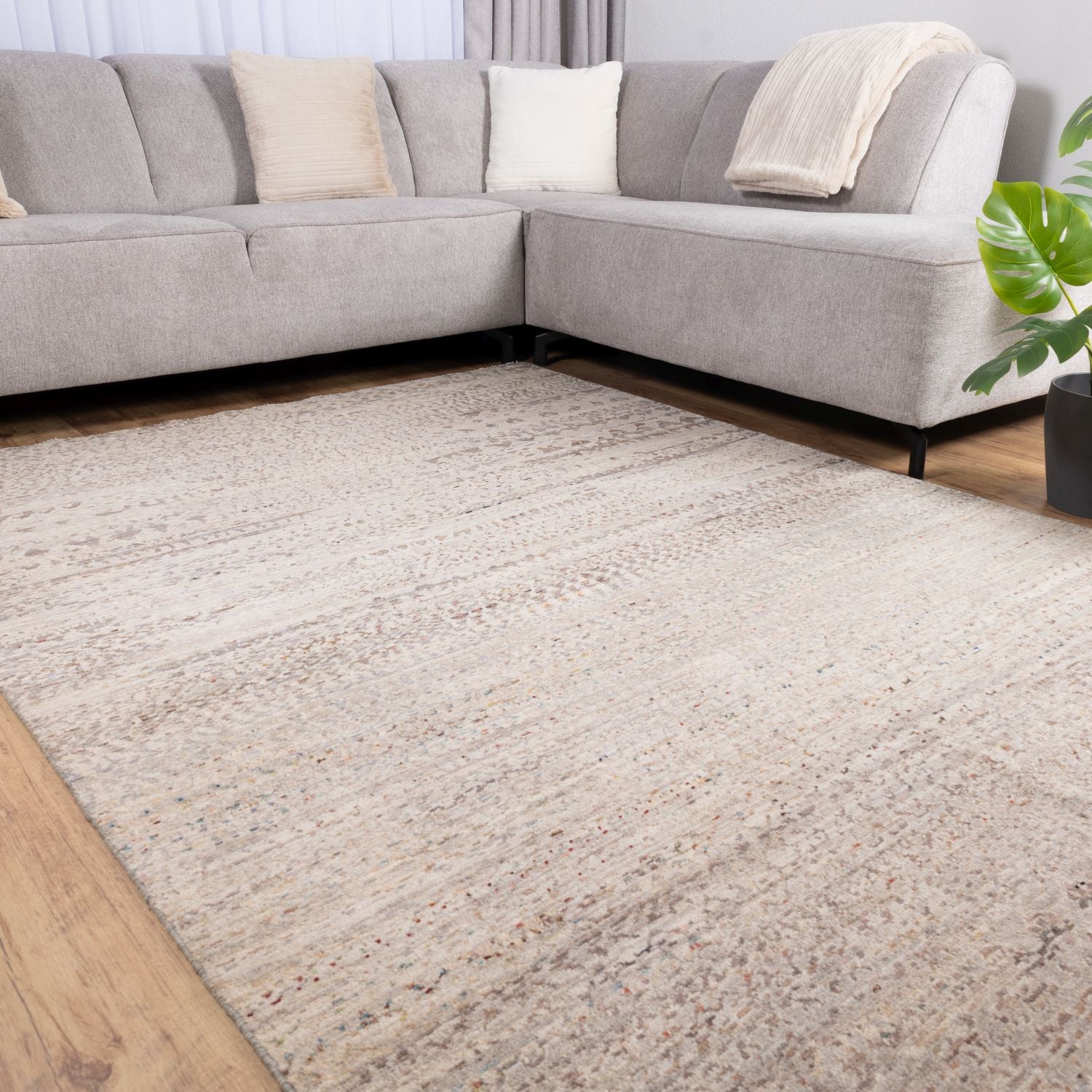 Afghaans Tapijt Laagpolig Handgeknoopt Wollen Vloerkleed - Omid Afghan Wool Luxury 168x241 - Omid Carpets