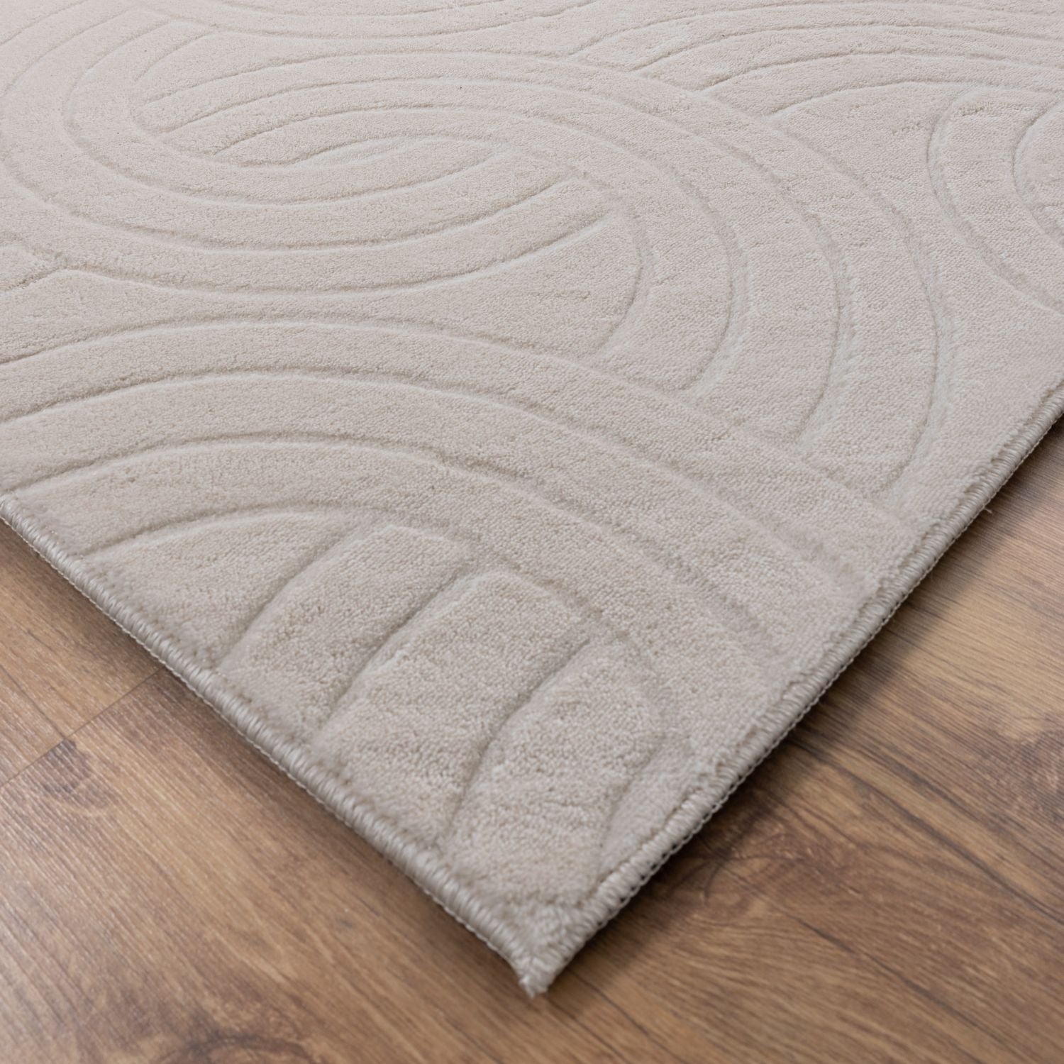 Crème Tapijt Wasbaar Laagpolig Vloerkleed met Anti Slip Omid Japandi Stijl Wasbaar op 30° - Omid Carpets