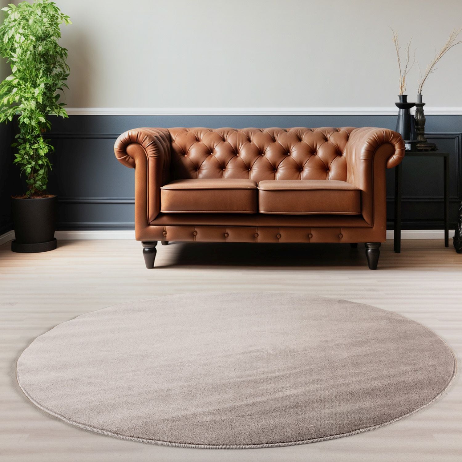 Beige Tapijt Laagpolig Vloerkleed Omid  Simple Serenity