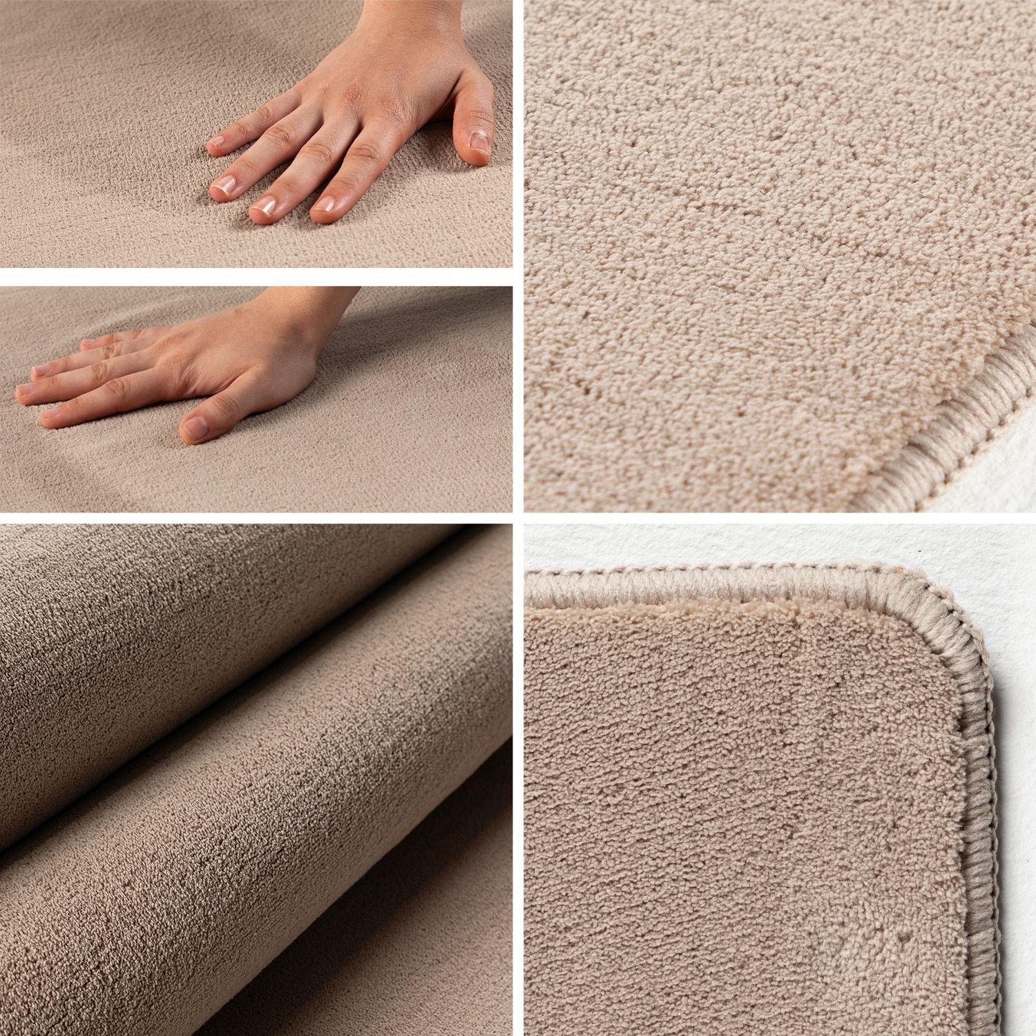 Beige Tapijt Laagpolig Vloerkleed Omid  Simple Serenity