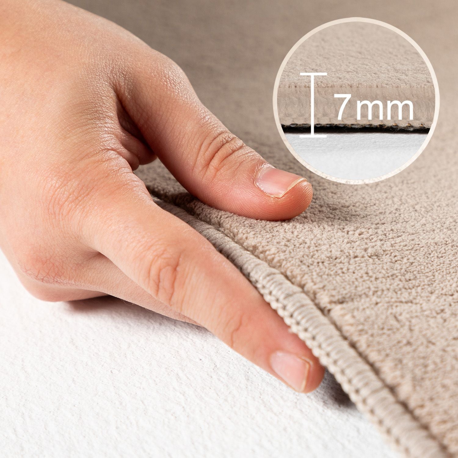 Beige Tapijt Laagpolig Vloerkleed Omid  Simple Serenity