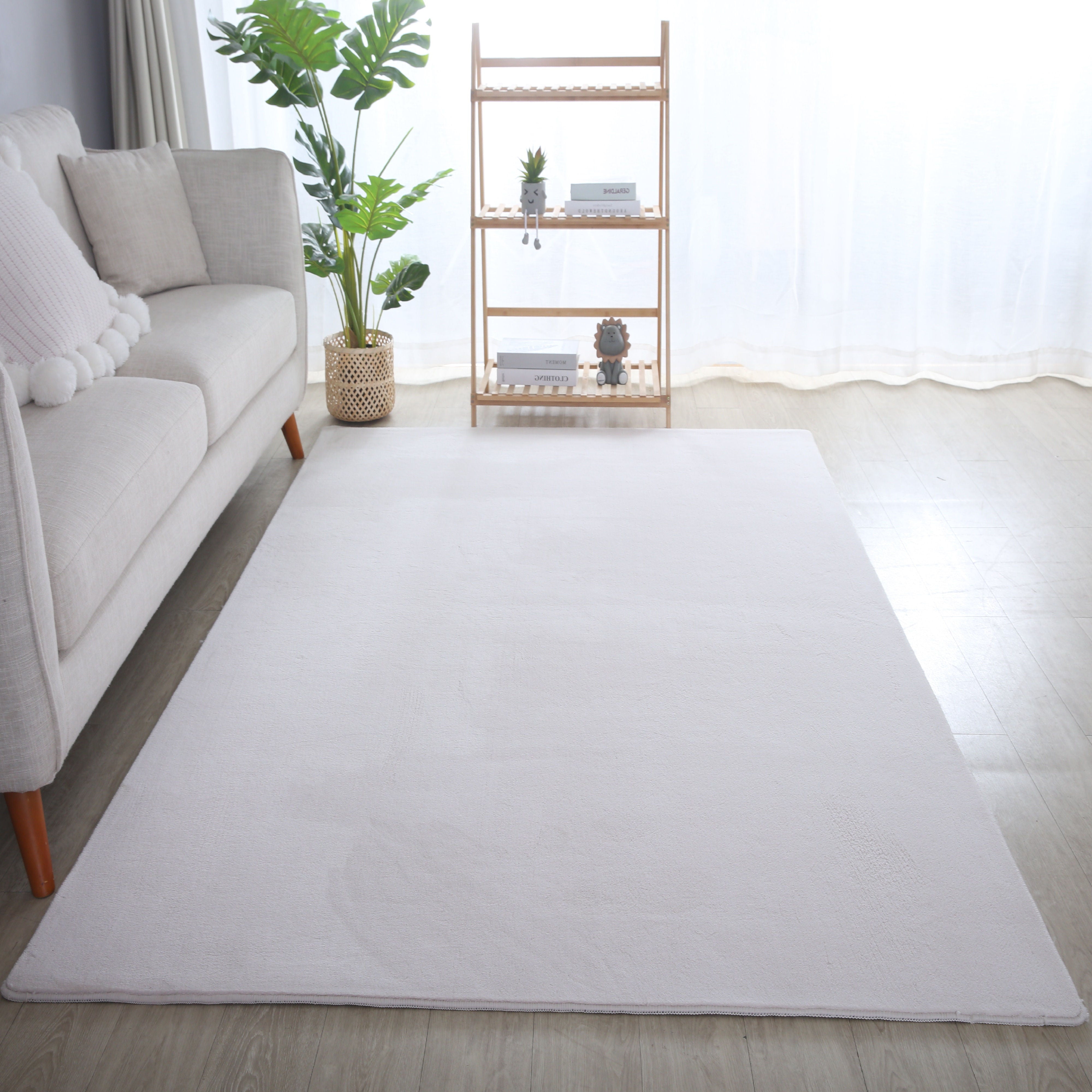 Crème Tapijt Laagpolig Vloerkleed Omid  Simple Serenity