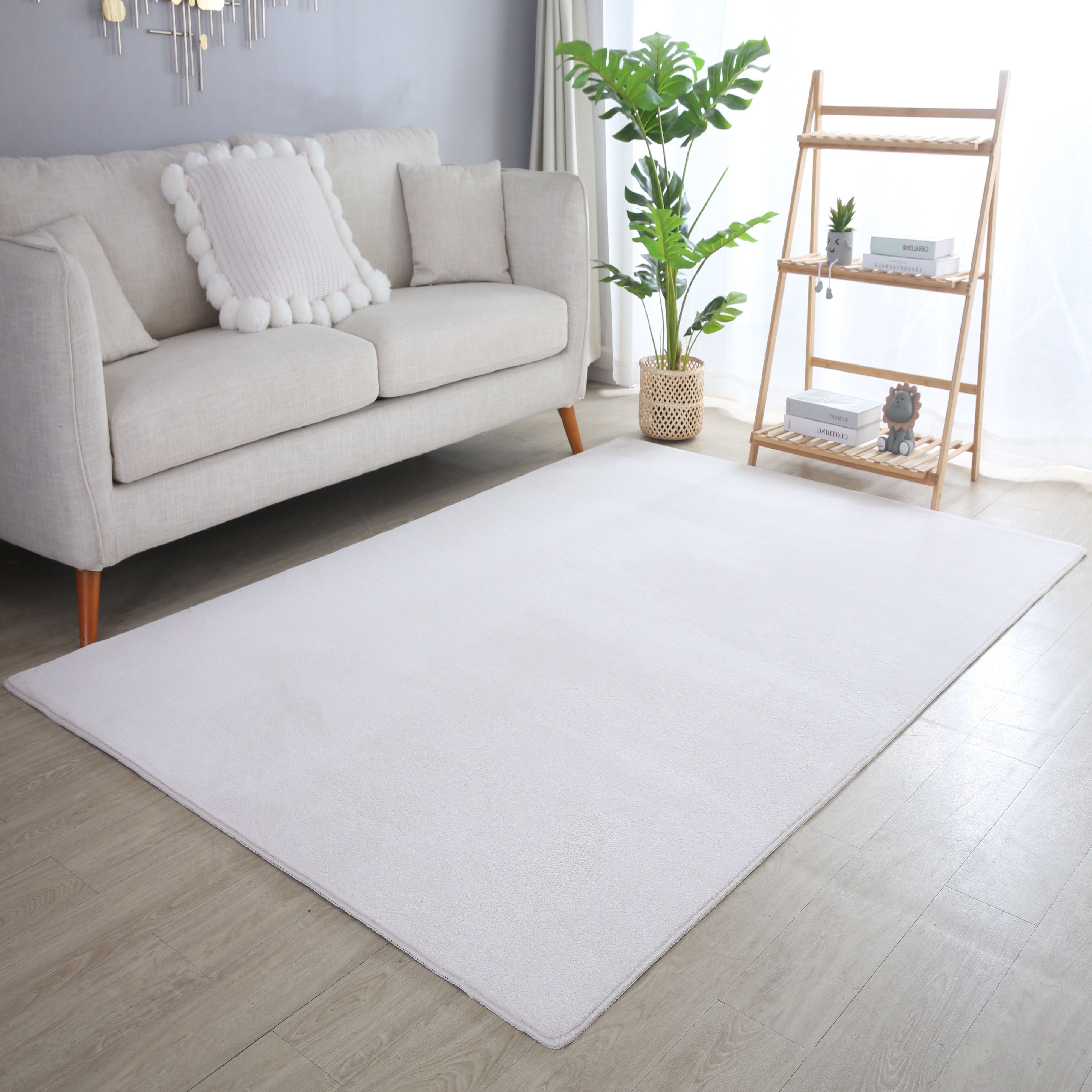 Crème Tapijt Laagpolig Vloerkleed Omid  Simple Serenity