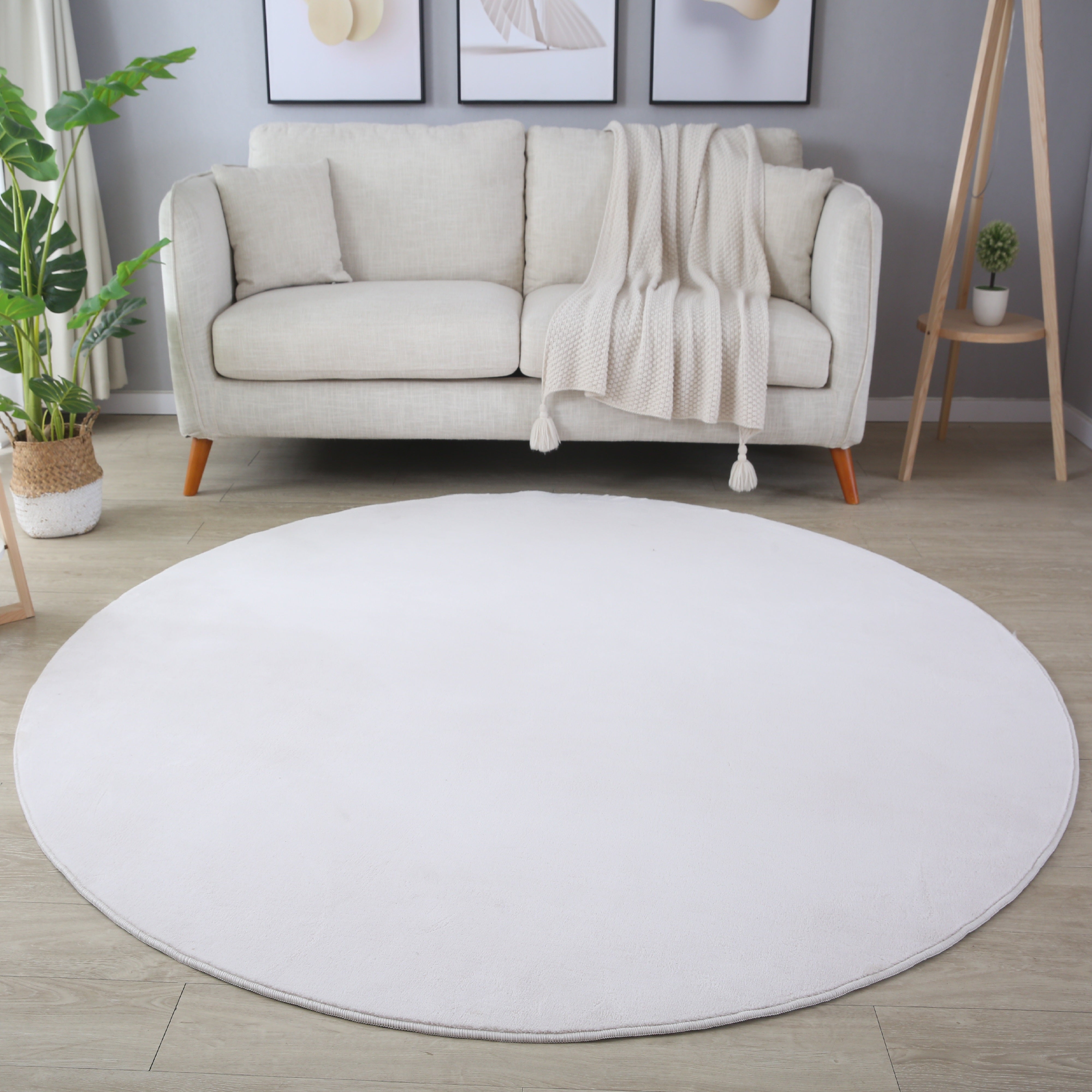Crème Tapijt Laagpolig Vloerkleed Omid  Simple Serenity