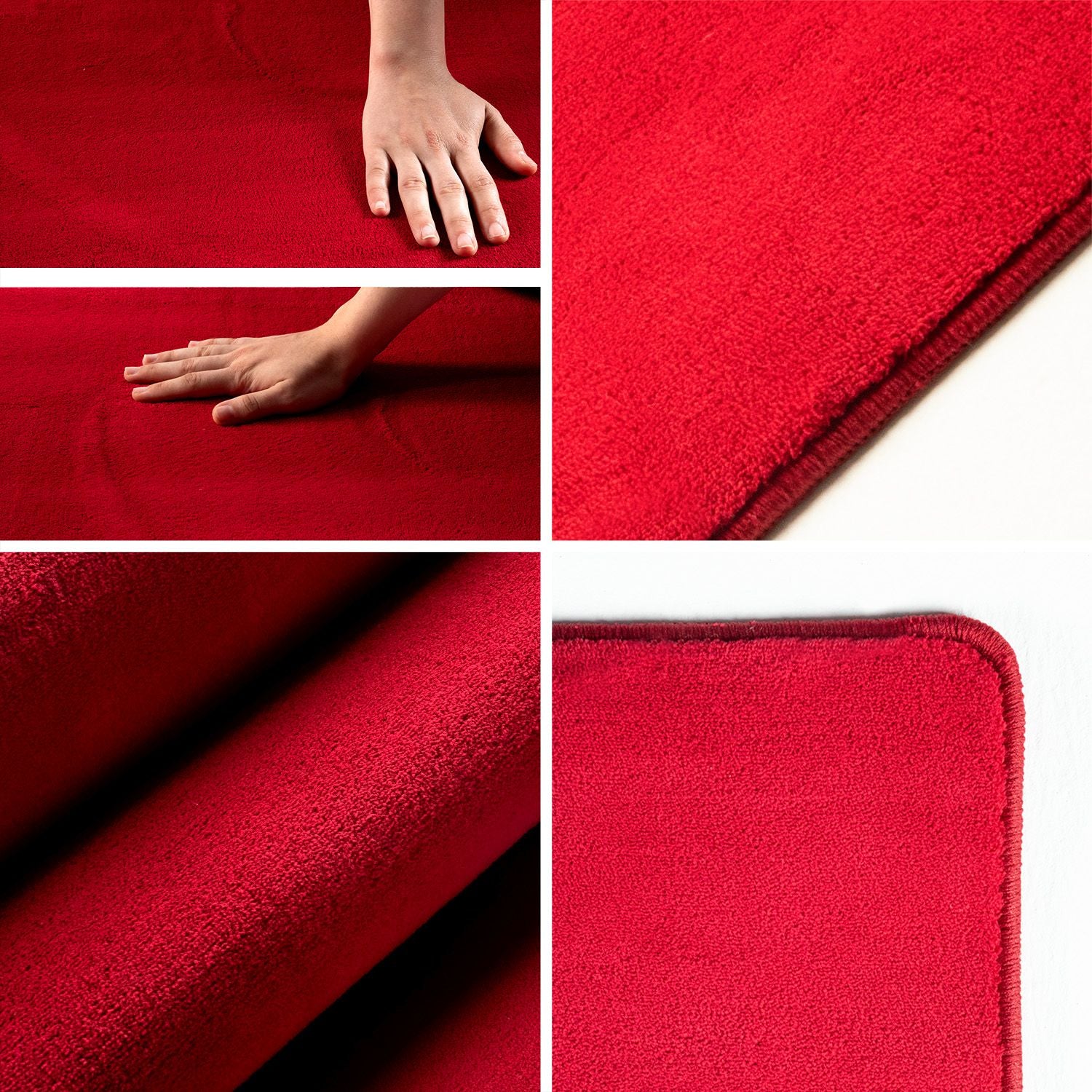 Rood Tapijt Laagpolig Vloerkleed Omid  Simple Serenity