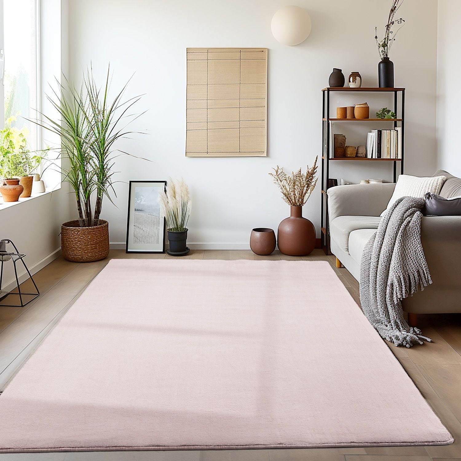 Roze Tapijt Laagpolig Vloerkleed Omid  Simple Serenity