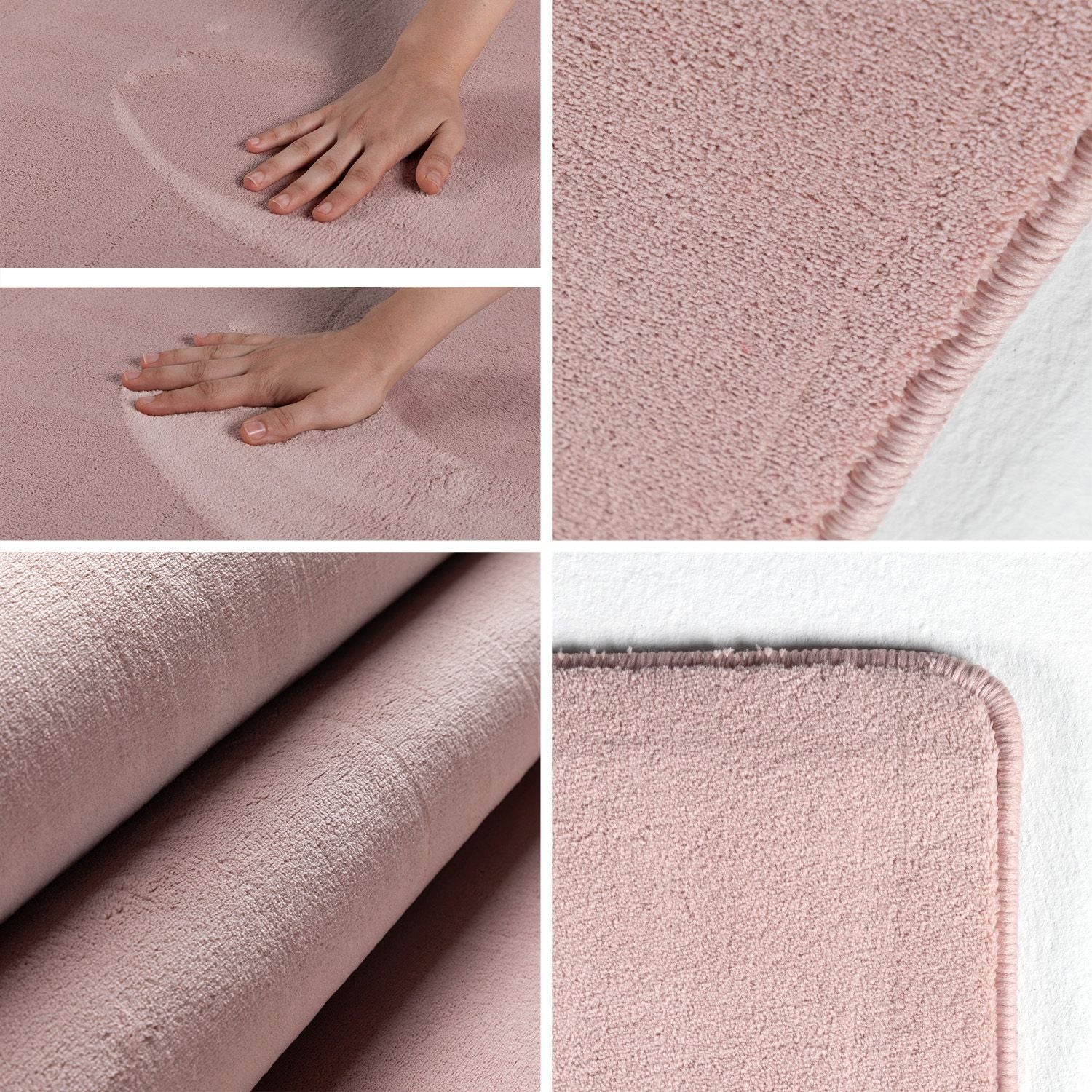 Roze Tapijt Laagpolig Vloerkleed Omid  Simple Serenity