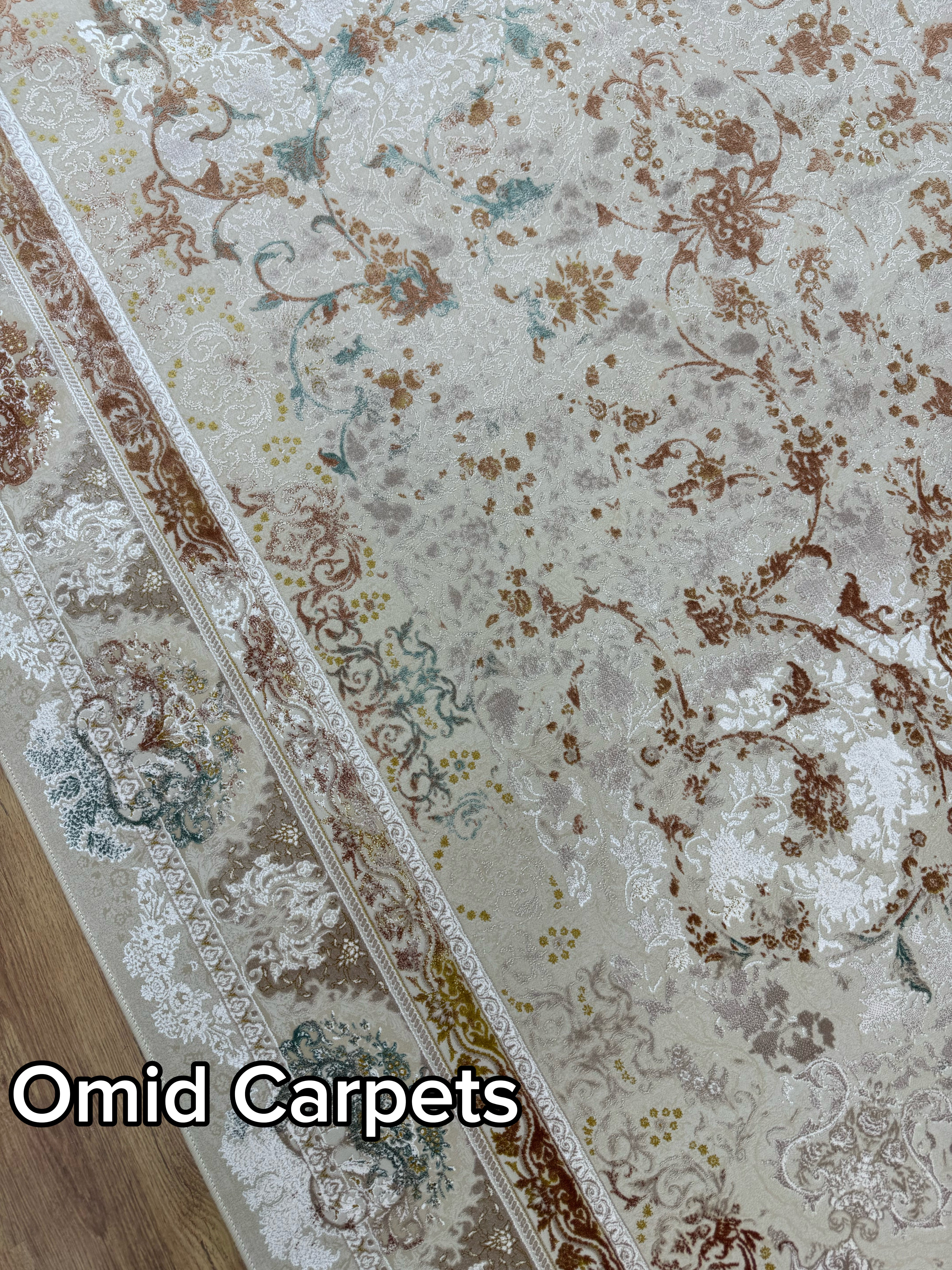 قالین 1200 شانه * Beige Tapijt Laagpolig Klassiek Vloerkleed - Omid Premium Classic Hand Look - 3 Miljoen punten/m² - Omid Carpets