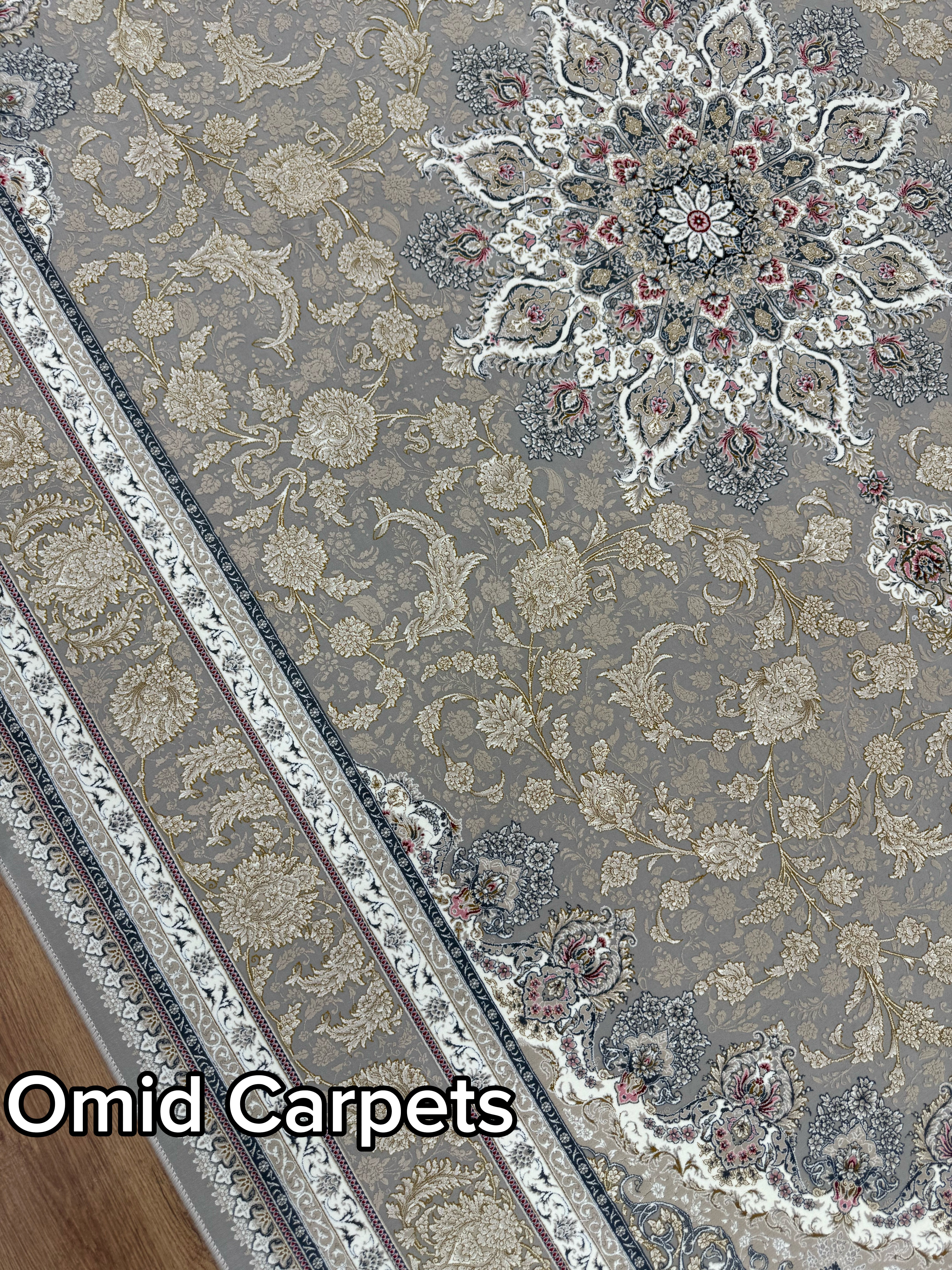 قالین 1500 شانه * Beige Tapijt Laagpolig Klassiek Vloerkleed - Omid Premium Classic Hand Look - 4,5 Miljoen punten/m² - Omid Carpets