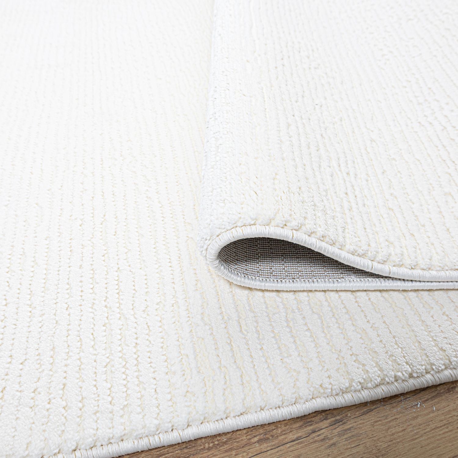 Crème Tapijt Laagpolig Vloerkleed Omid MonoLux