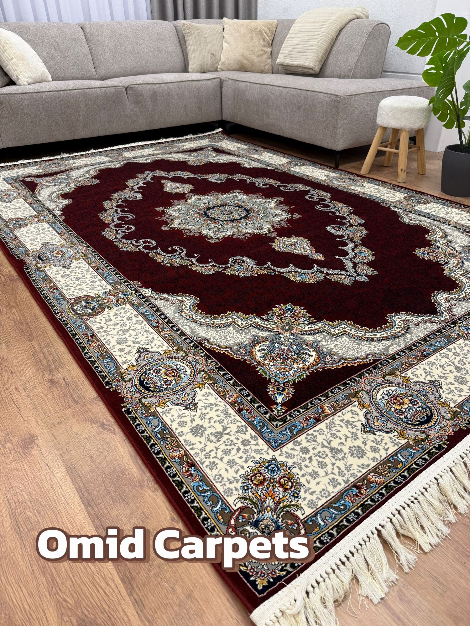 قالین 700 شانه * Rood Tapijt Laagpolig Klassiek Vloerkleed - Omid Premium Classic - 1,5 Miljoen punten/m²