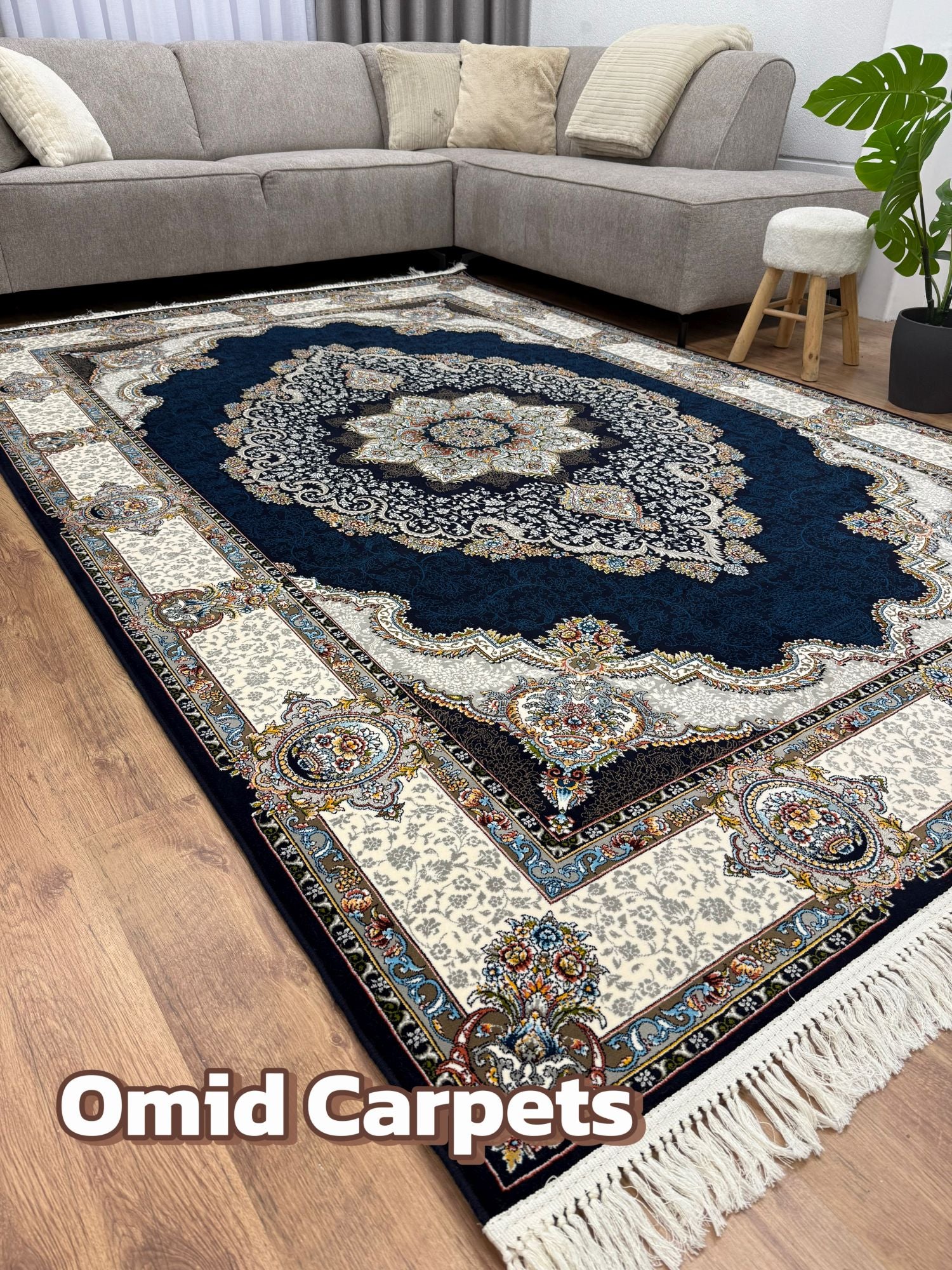 قالین 700 شانه * Donkerblauw Tapijt Laagpolig Klassiek Vloerkleed - Omid Premium Classic - 1,5 Miljoen punten/m² (Copy)